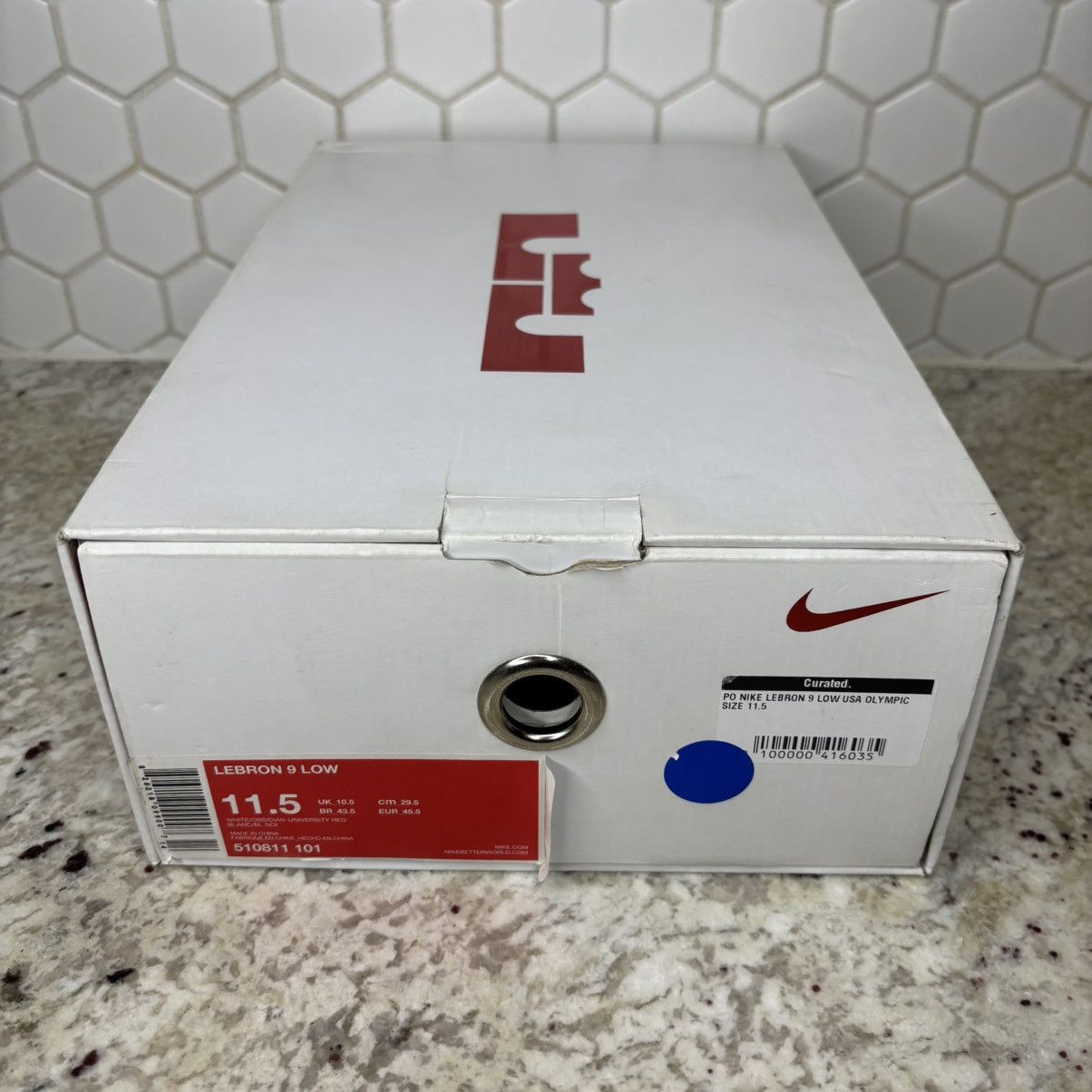 Nike Size 11.5 -Nike LeBron 9 Low USA Olympic WORN ONCE WITH BOX Size US 11.5 / EU 44-45 - 14 Thumbnail