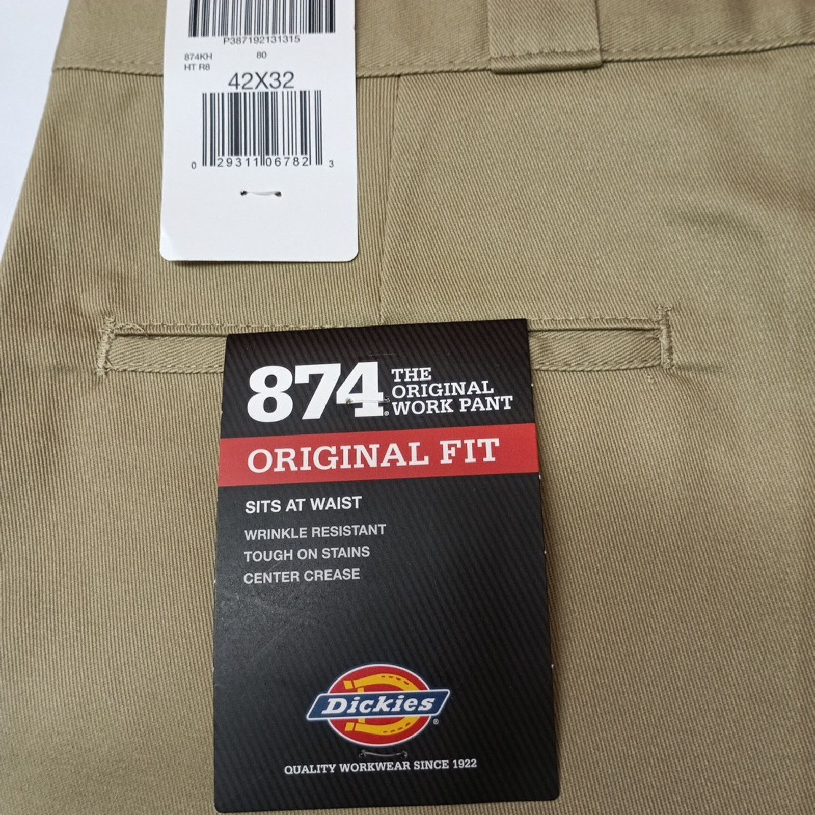 Dickies Dickies 874 Work Pants Men's 42x32 Khaki Original Fit Size US 42 / EU 58 - 2 Thumbnail