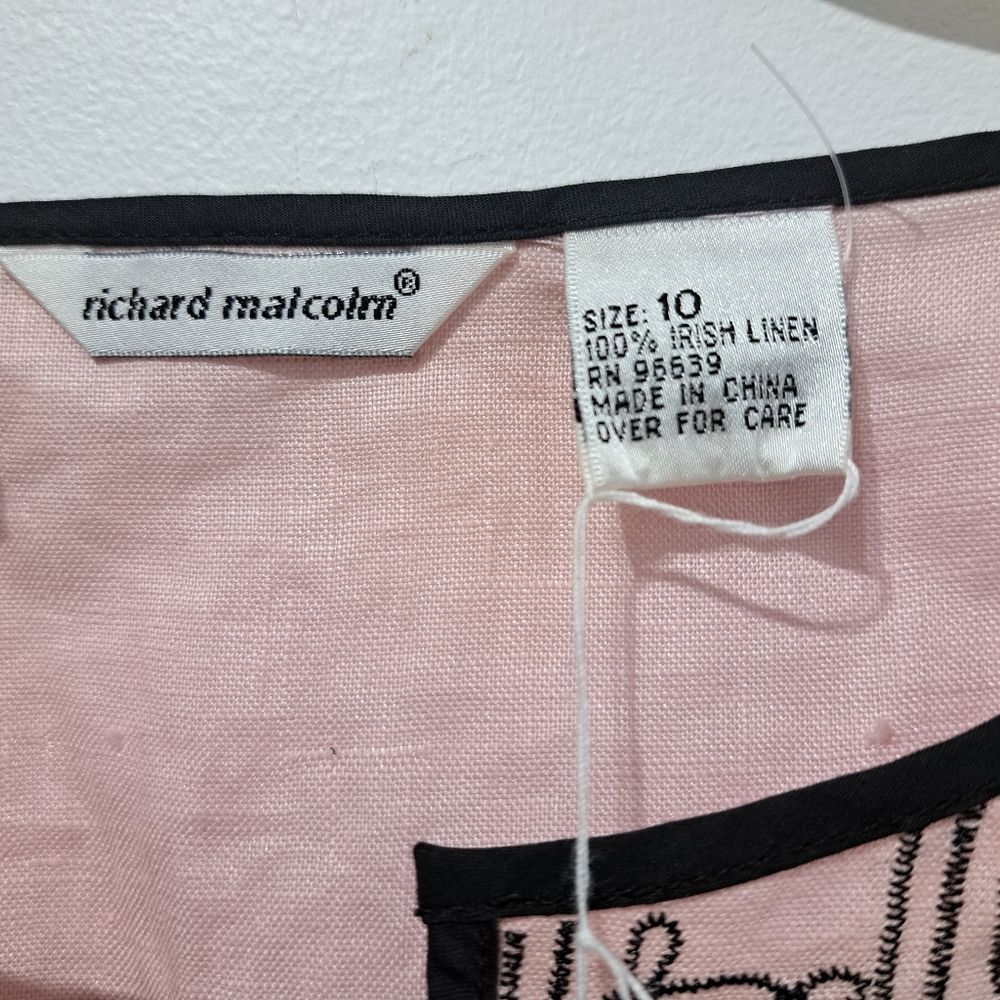 Other Richard Malcolm Irish Linen Embroidered Modest Top Size 10 P Size L / US 10 / IT 46 - 7 Thumbnail