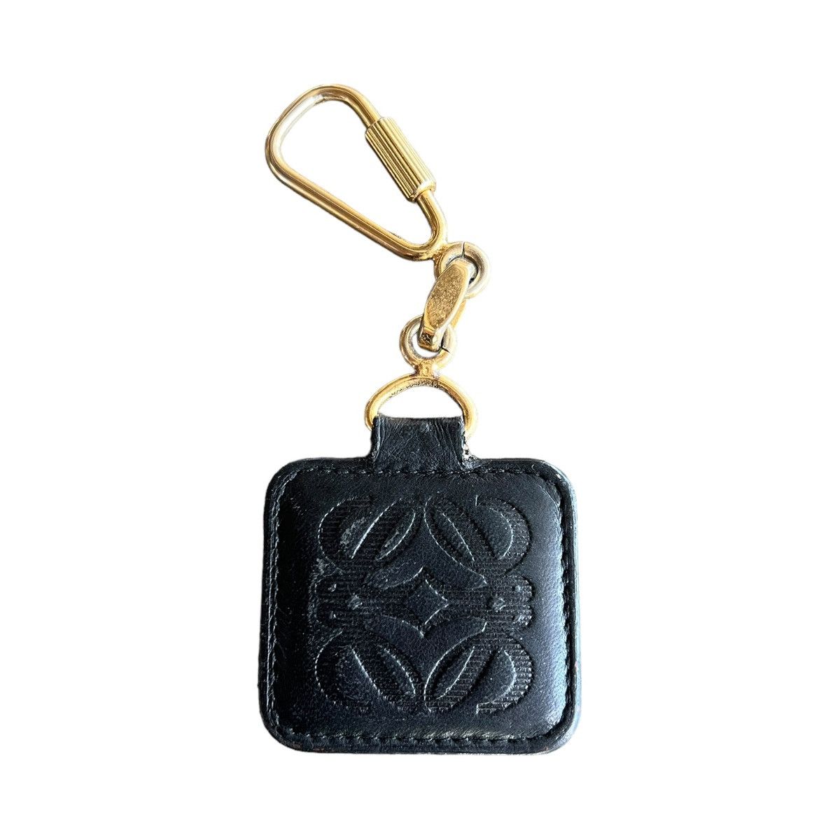 image of Loewe Key Chain Charm Key Holder in Black, Women's