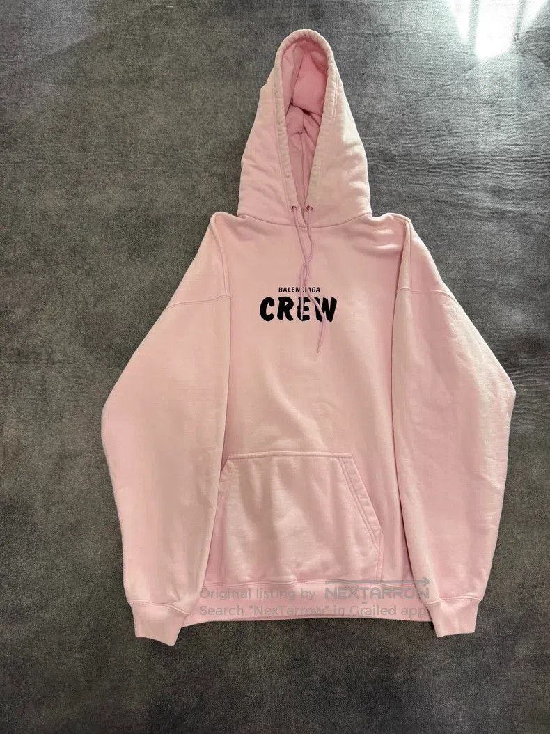 Balenciaga Balenciaga Pink Logo Hoodie Size US S / EU 44-46 / 1 - 1 Thumbnail
