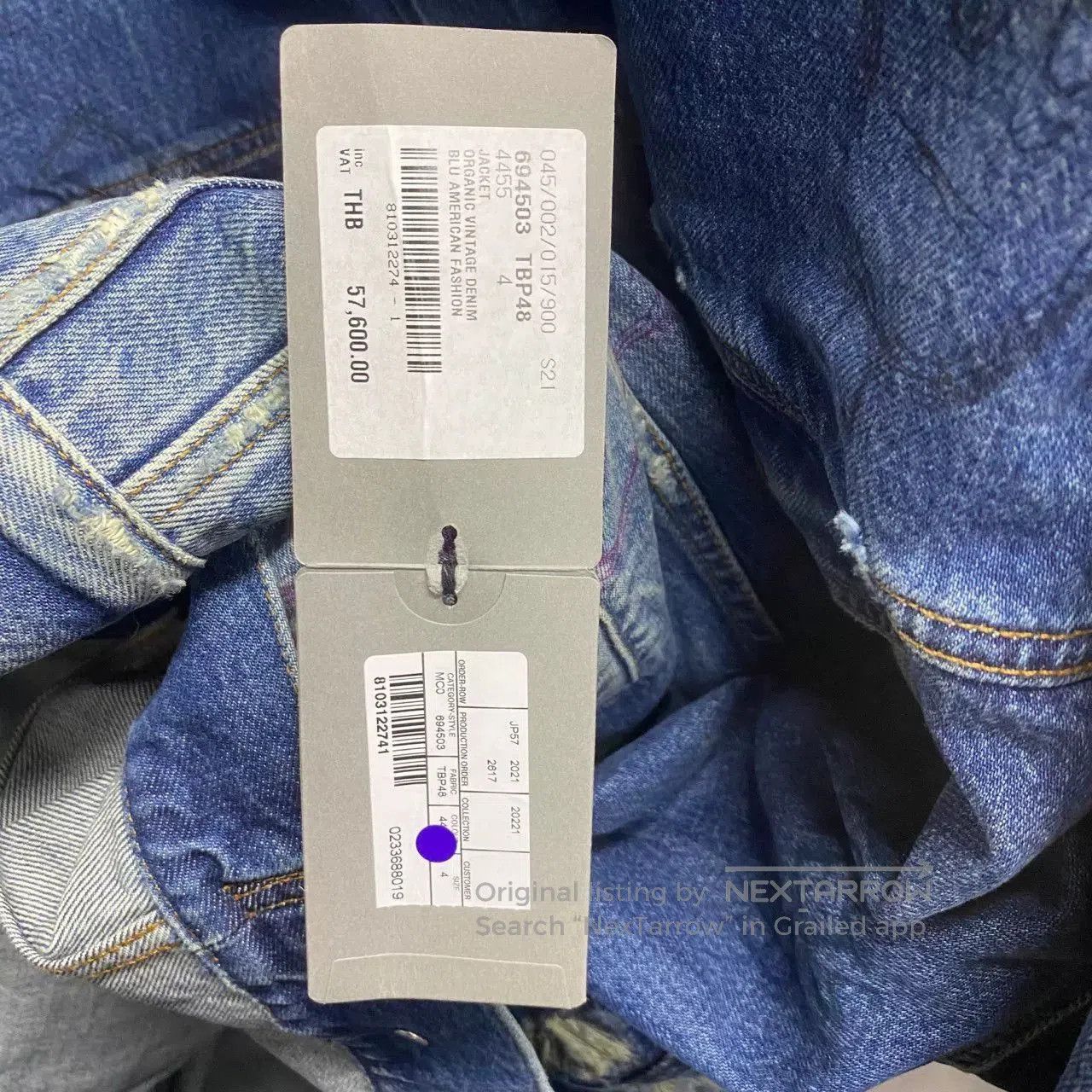 Balenciaga Balenciaga Blue Graffiti Logo Denim Jacket. Size US M / EU 48-50 / 2 - 9 Thumbnail