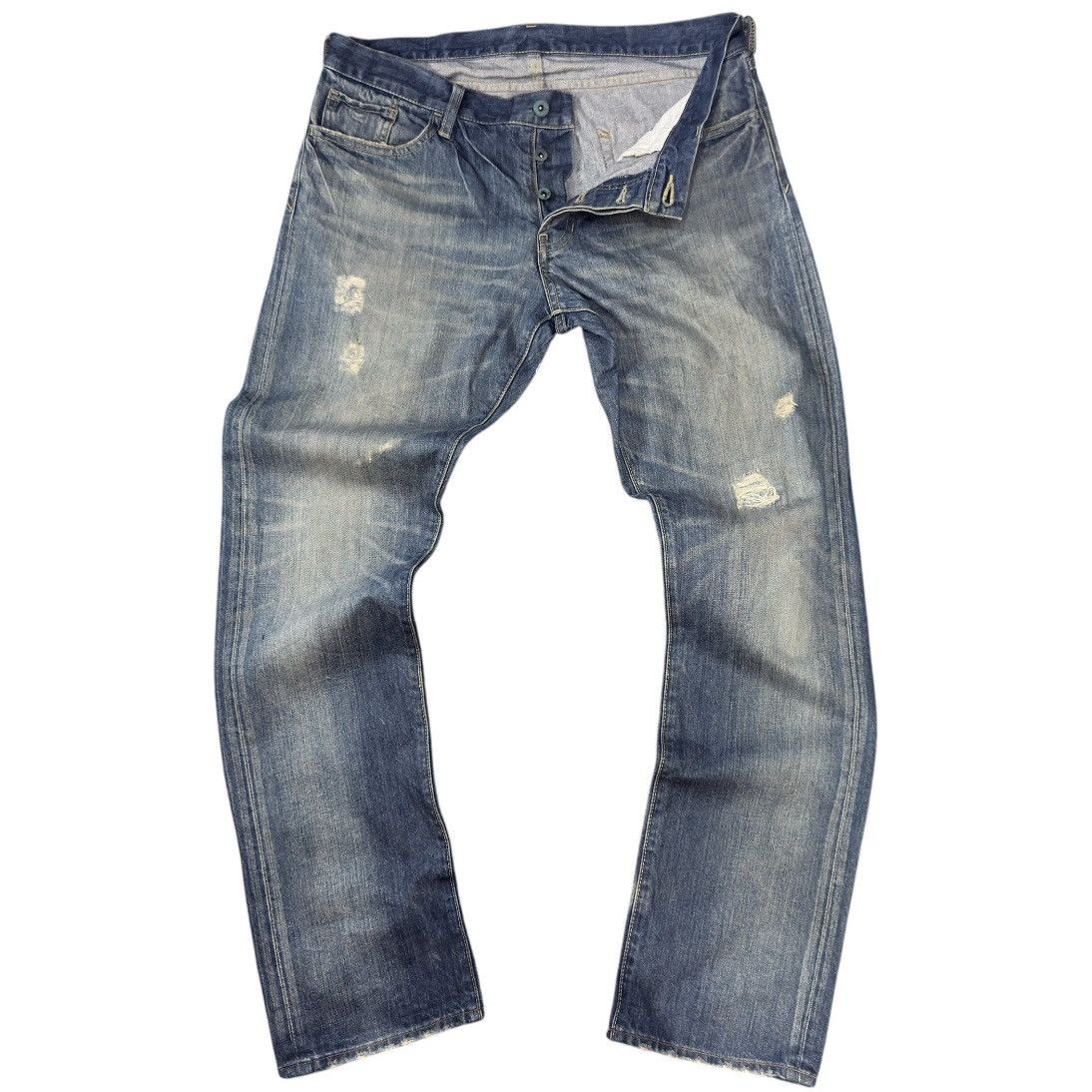 14th Addiction Archive ‼️ Japanese Seditionaries Stooge Distressed Denim Size US 35 - 1 Thumbnail