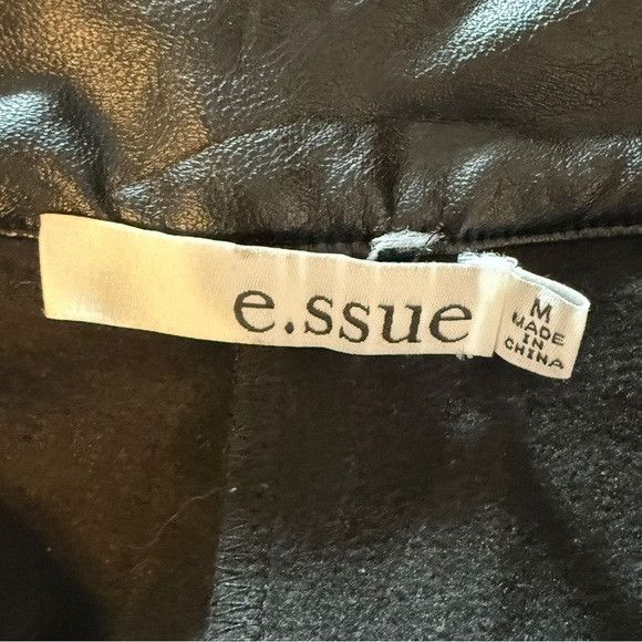Other E.ssue Black Faux Leather Pants Size M Size 26" / US 2 / IT 38 - 10 Thumbnail