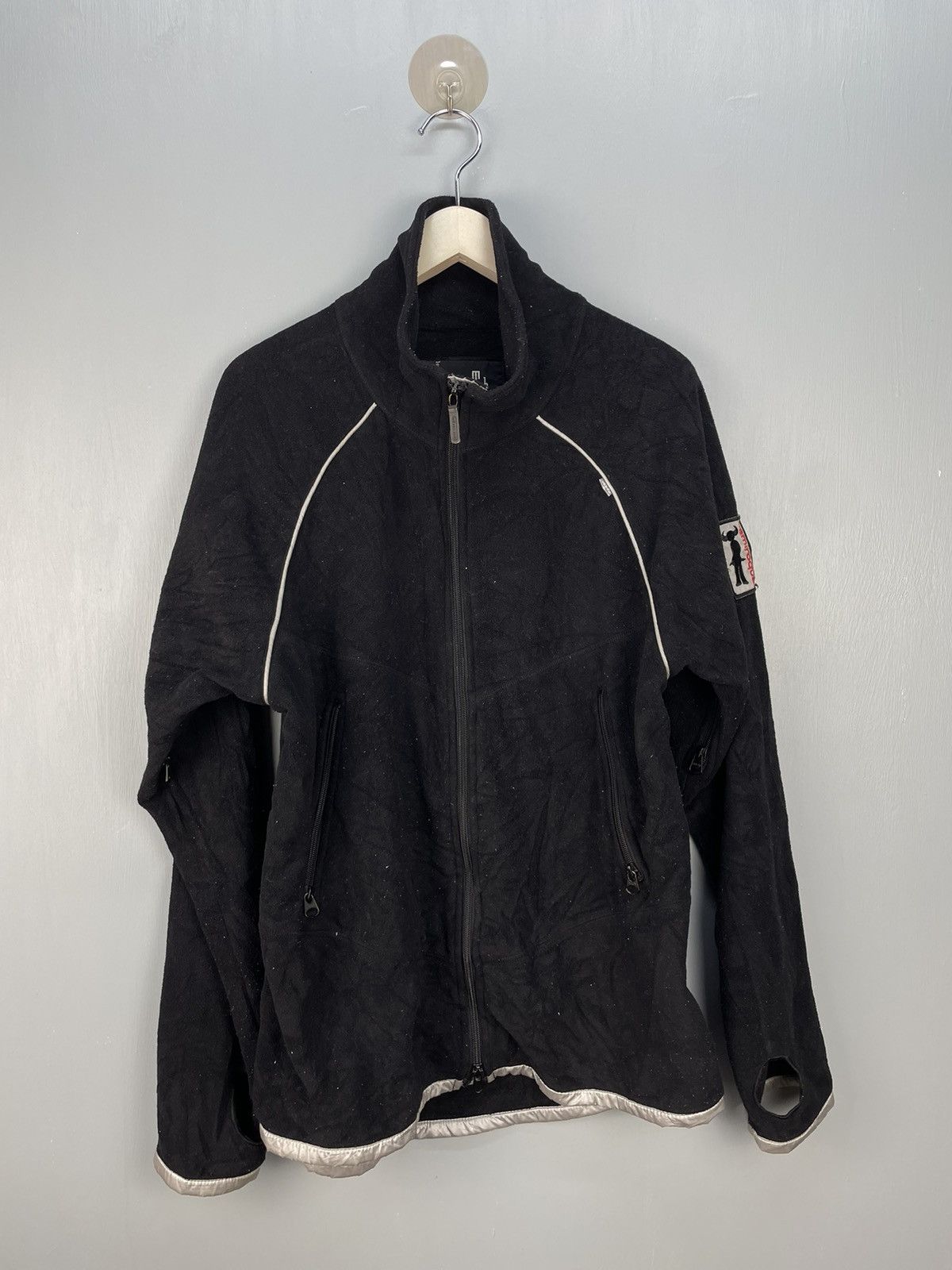 image of Band Tees x Levis Vintage Levi’S Silvertab X Jamiroquai Zip Up Fleece in Black, Men's (Size Large)