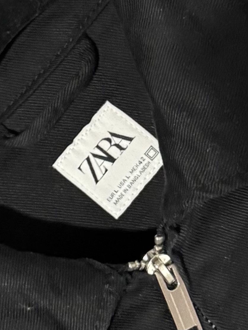 Zara Long sleeve shirt zip up Size 42L - 3 Thumbnail