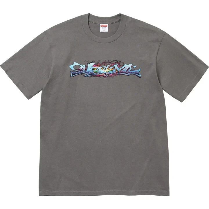 SUPREME TAG TEE (CHARCOAL) (XL)