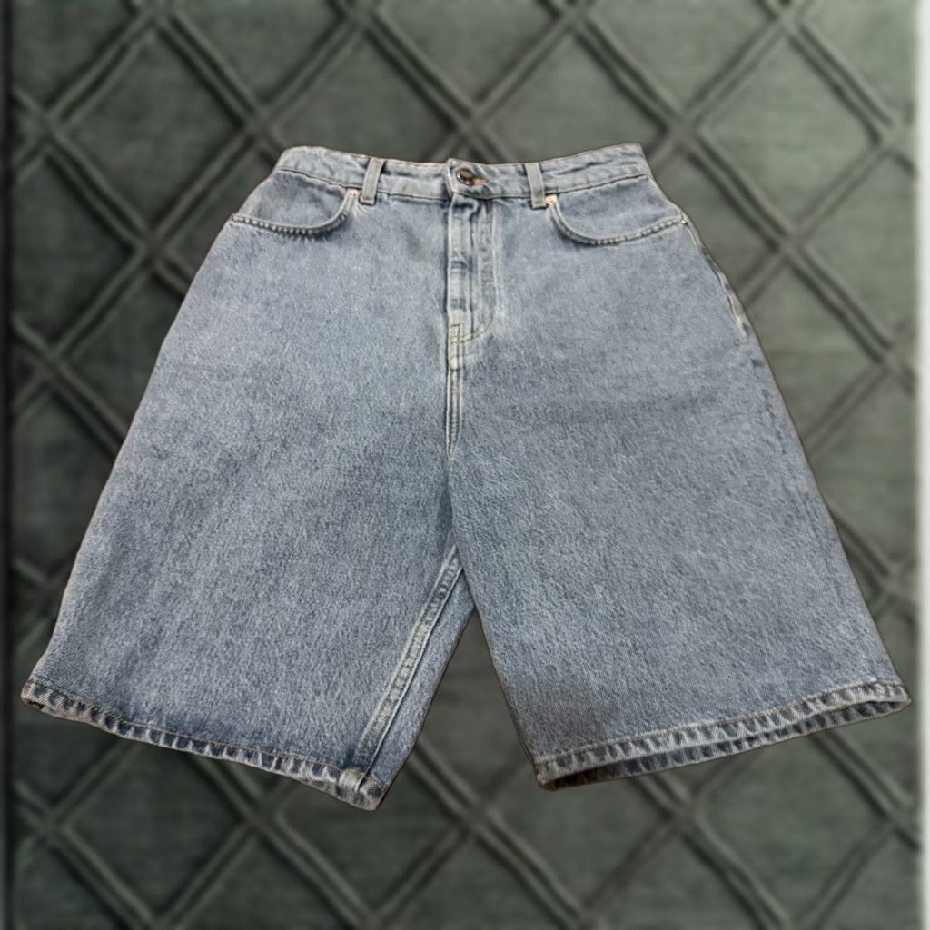 Loulou Studio Light Blue Bermuda Long Denim Jean Shorts 25 Regular 27” Men Blue Denim Bermuda Shorts
