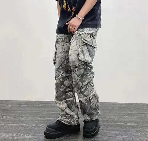 Japanese Brand VIBE Camouflage Y2K Fashion Baggy Jeans Cargo Pants Size US 30 / EU 46 - 5 Thumbnail