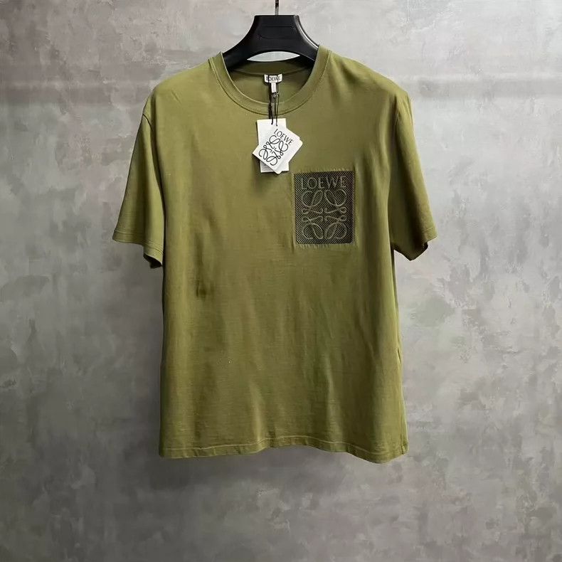 Loewe loewe olive green logo print t-shirt Size US M / EU 48-50 / 2 - 1 Thumbnail