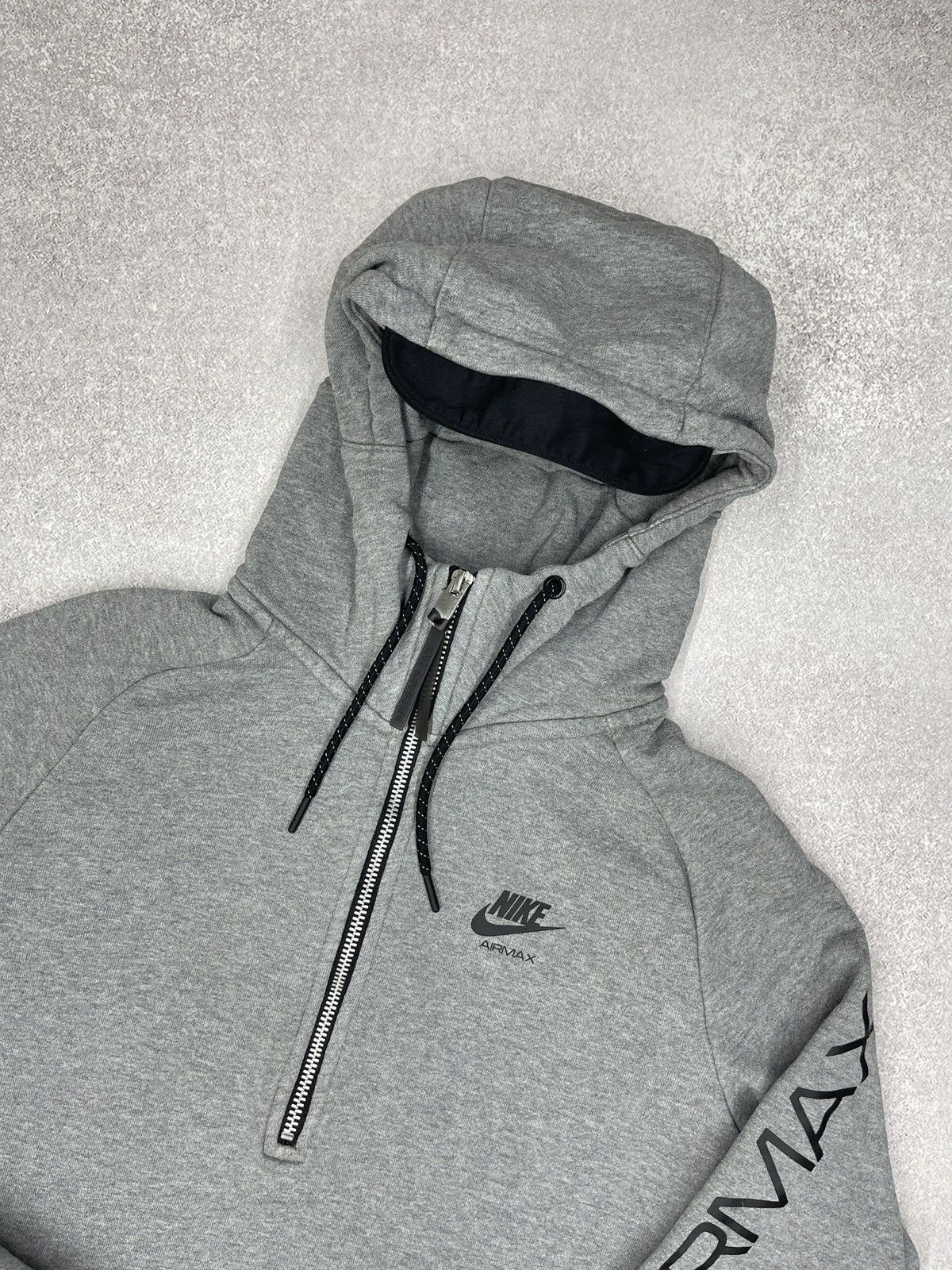 Nike Mens Nike Air Max Ninja Hoodie Grey Big Logo Drill ACG TECH Size US S / EU 44-46 / 1 - 4 Thumbnail