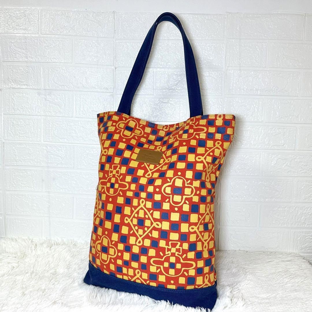 image of Vivienne Westwood Blue Canvas Tote Bag, Men's