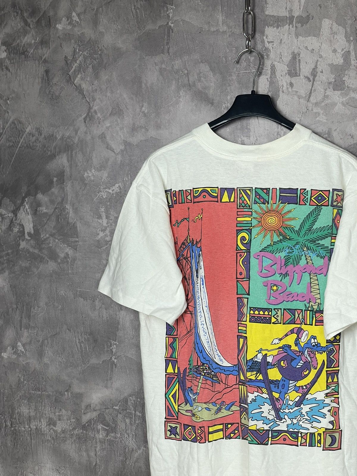 Band Tees × Disney × Vintage Rare Vintage 90s Movie Mickey Mouse Beach Summer T-Shirt🔥 Size US M / EU 48-50 / 2 - 3 Thumbnail