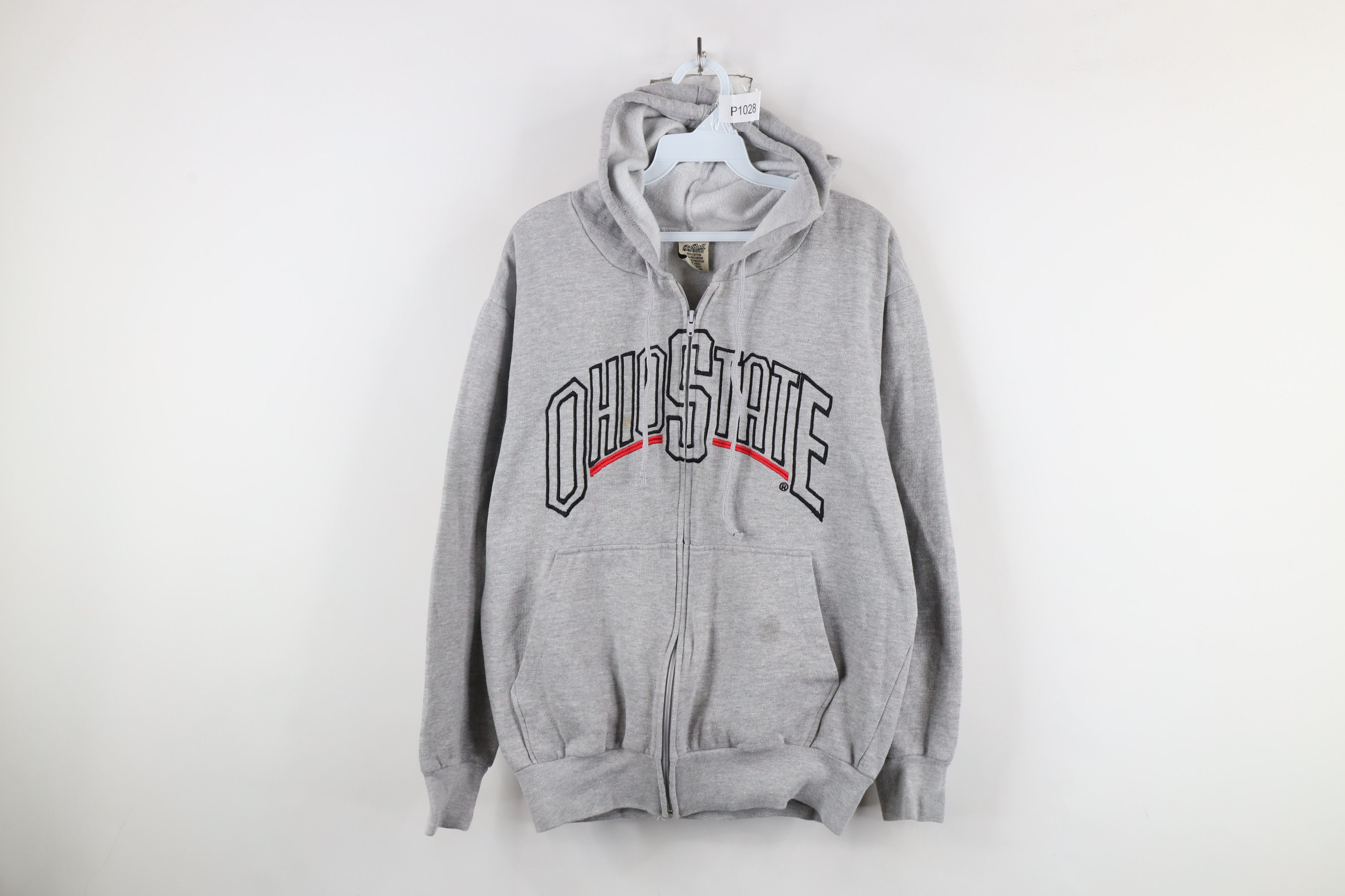 Vintage Vintage 90s Letter Ohio State University Full Zip Hoodie Size US M / EU 48-50 / 2 - 1 Thumbnail