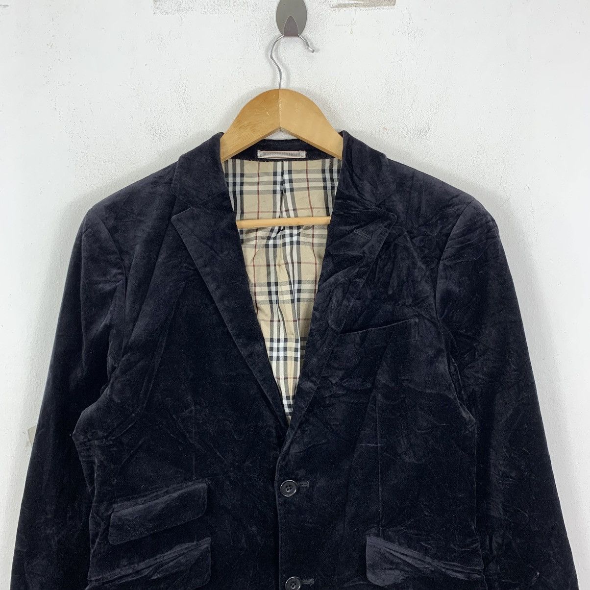 Burberry Vintage 90s BURBERRY BLACK LABEL Tartan Nova Blazer Coat Size US S / EU 44-46 / 1 - 3 Thumbnail
