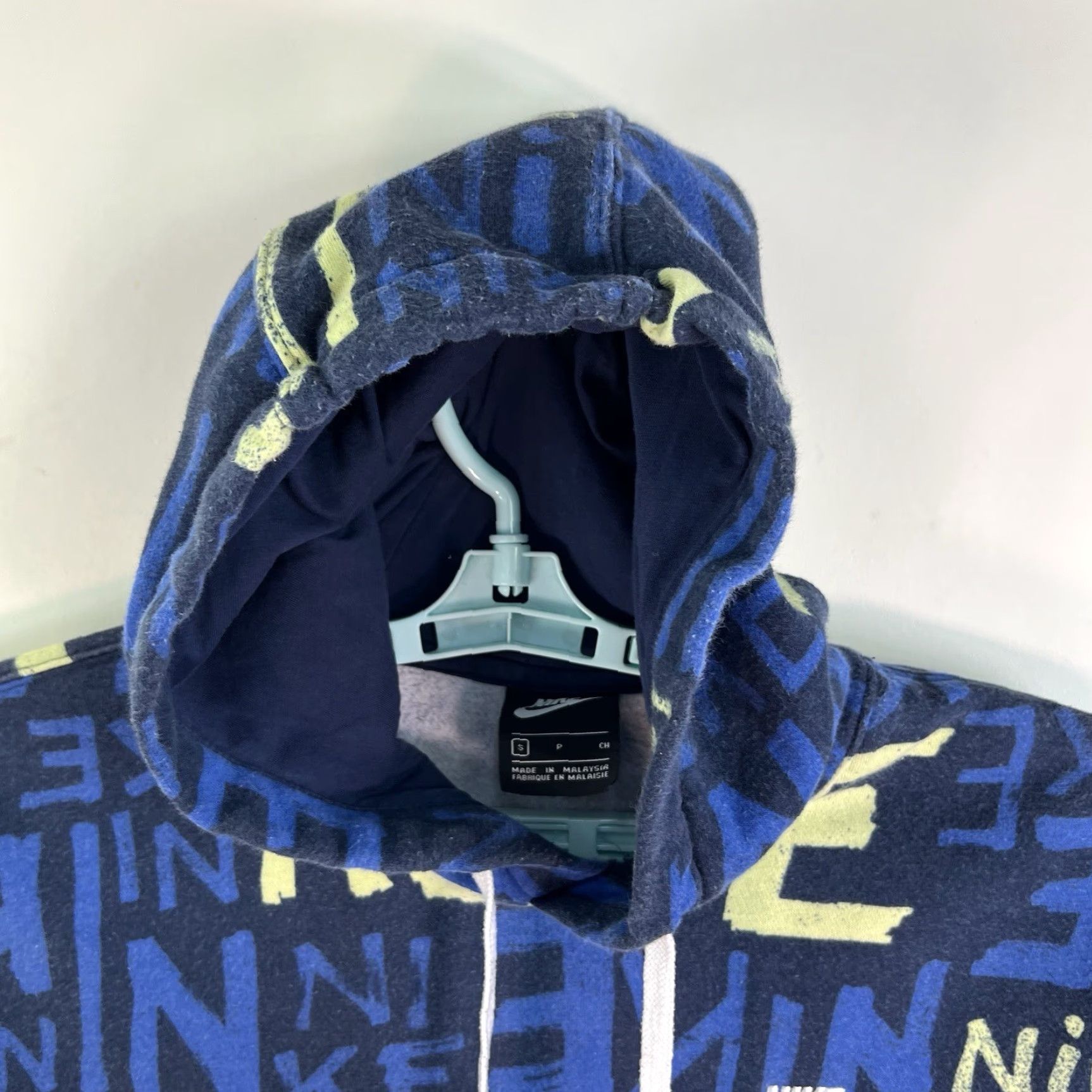 Nike Nike Club Print AOP Hooded Sweatshirt Mens Size S Blue Size US S / EU 44-46 / 1 - 4 Thumbnail