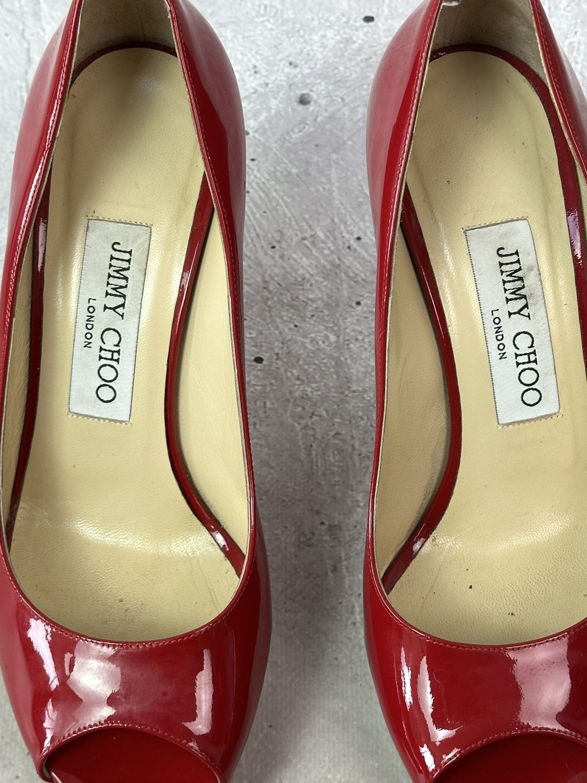 Jimmy Choo Jimmy Choo Made in Italy Patent Leather Red Heels With Box Size US 6 / IT 36 - 4 Thumbnail