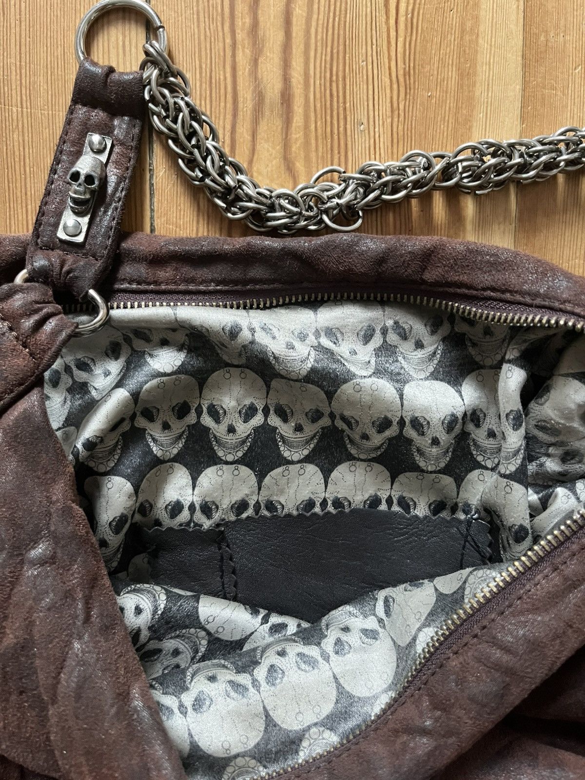 Thomas Wylde Y2K Thomas Wylde Skull Metal Hardware Hobo Bag Alt Grunge Size ONE SIZE - 9 Thumbnail