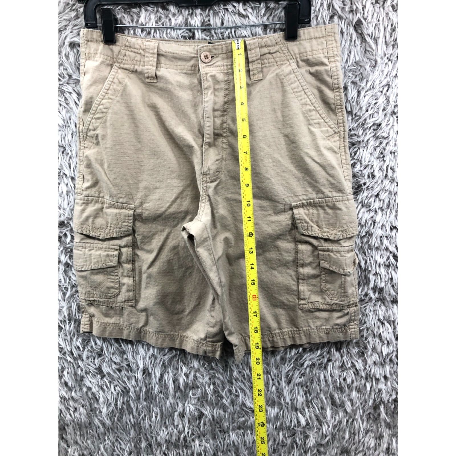 Nat Nast Nat Nast Cargo Shorts Mens 30 Beige Mid Rise 5-Pocket Denim-Style Cotton Blend Size US 30 / EU 46 - 3 Thumbnail
