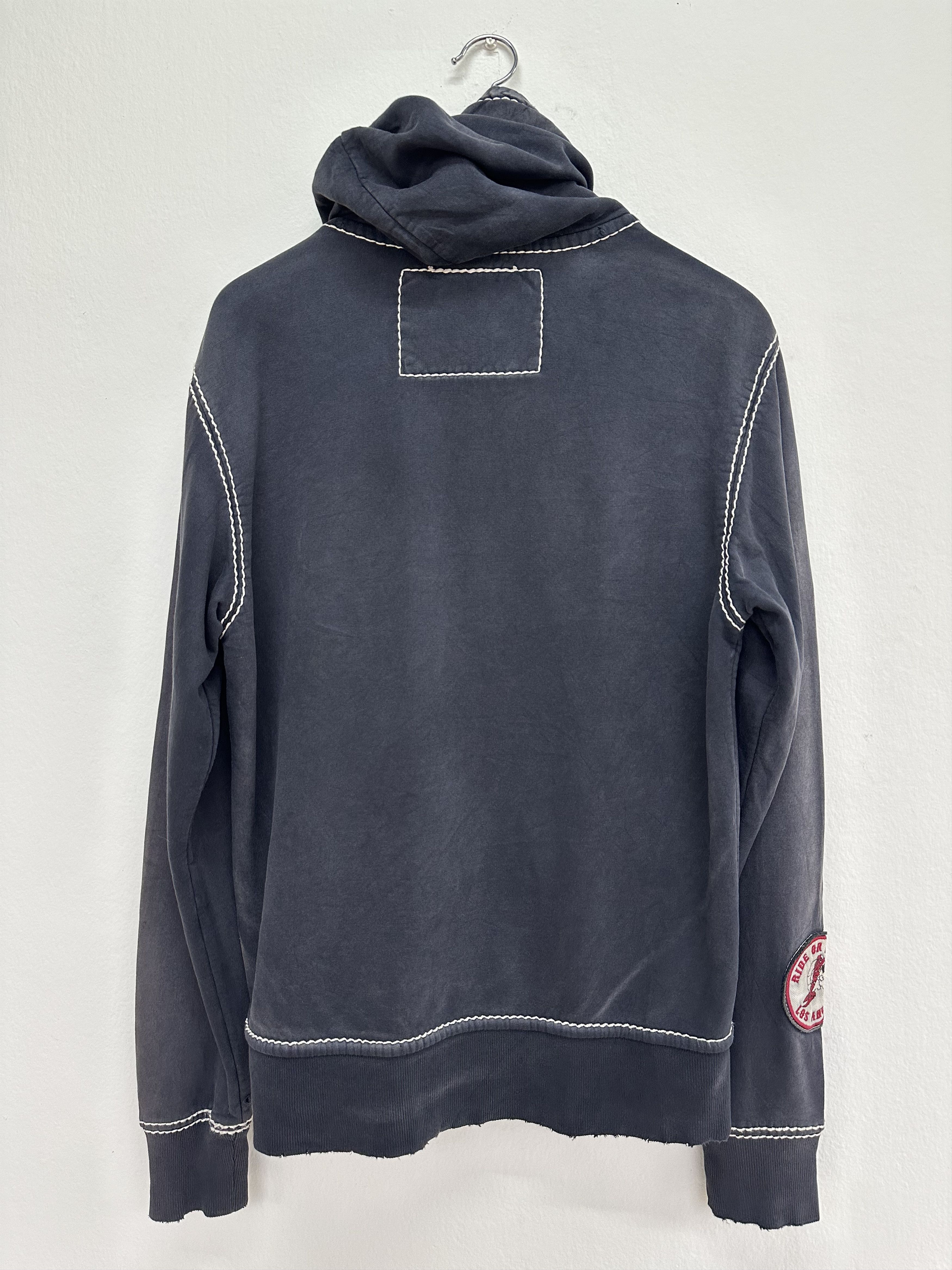 True Religion Vtg Distressed True Religion Ride Or Die L.A Big T Hoodie Size US M / EU 48-50 / 2 - 10 Thumbnail