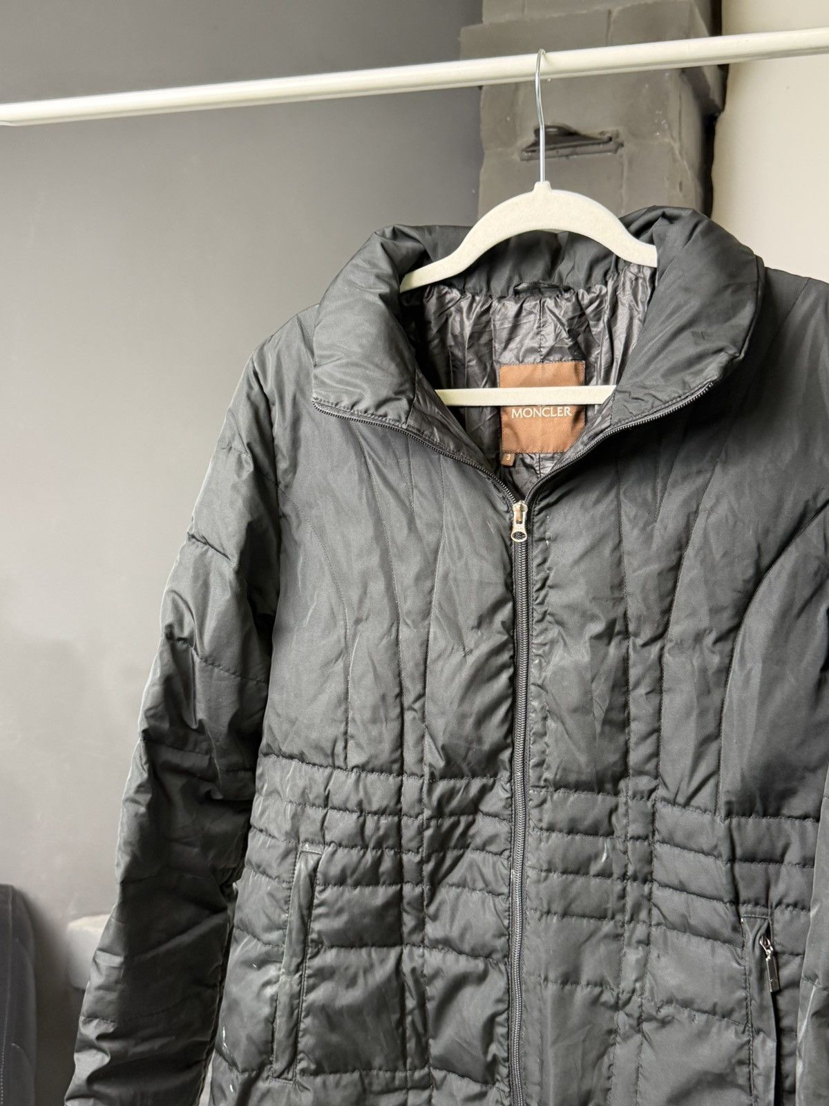 Moncler Vintage Moncler Long Down Puffer Coat Black Size 3 Women’s Size L / US 10 / IT 46 - 2 Thumbnail