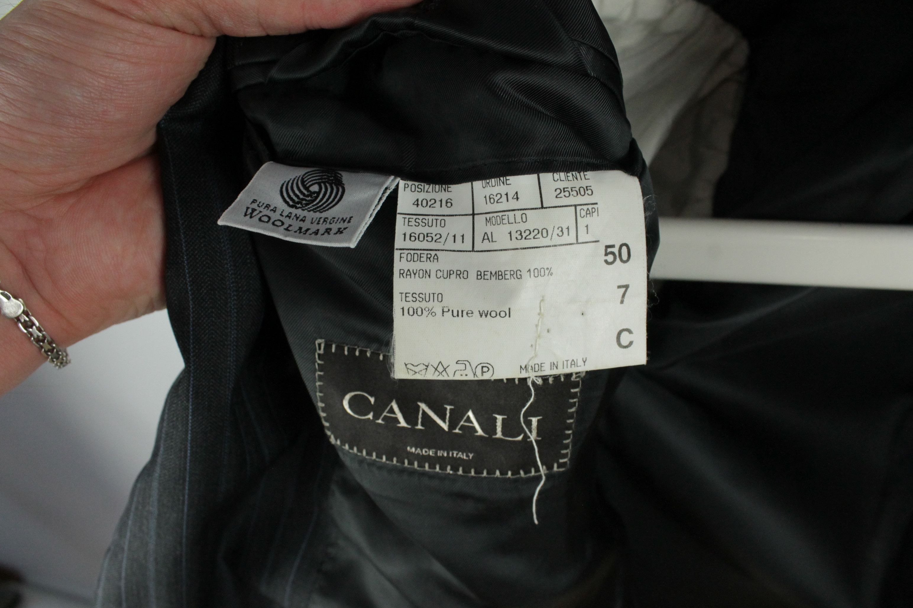 Canali Canali Gray Wool Striped Blazer Jacket Men's Size US M / EU 48-50 / 2 - 9 Thumbnail