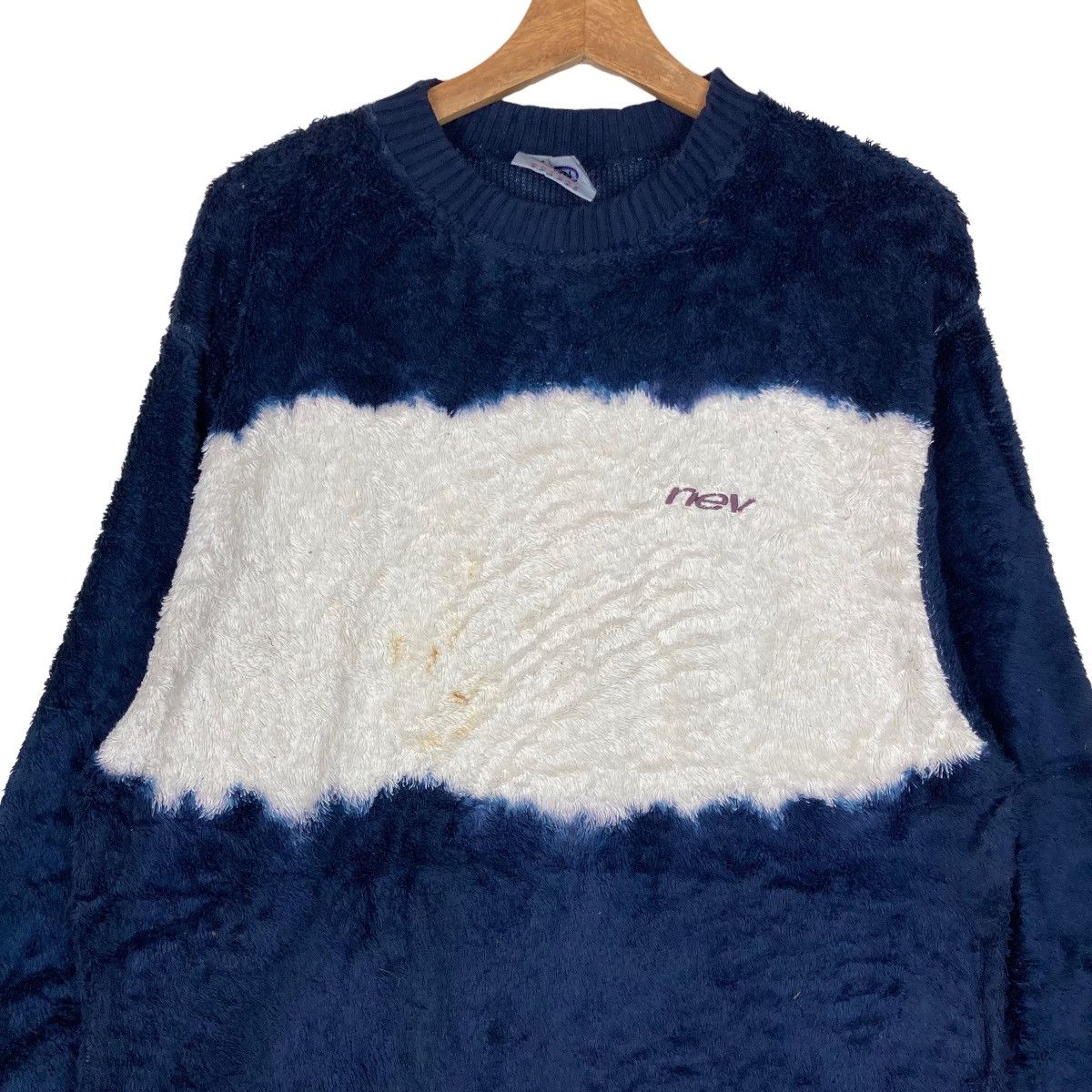 Vintage Vintage Nev Future Shape Two Tone Pullover Jumper Medium Size L / US 10 / IT 46 - 2 Thumbnail