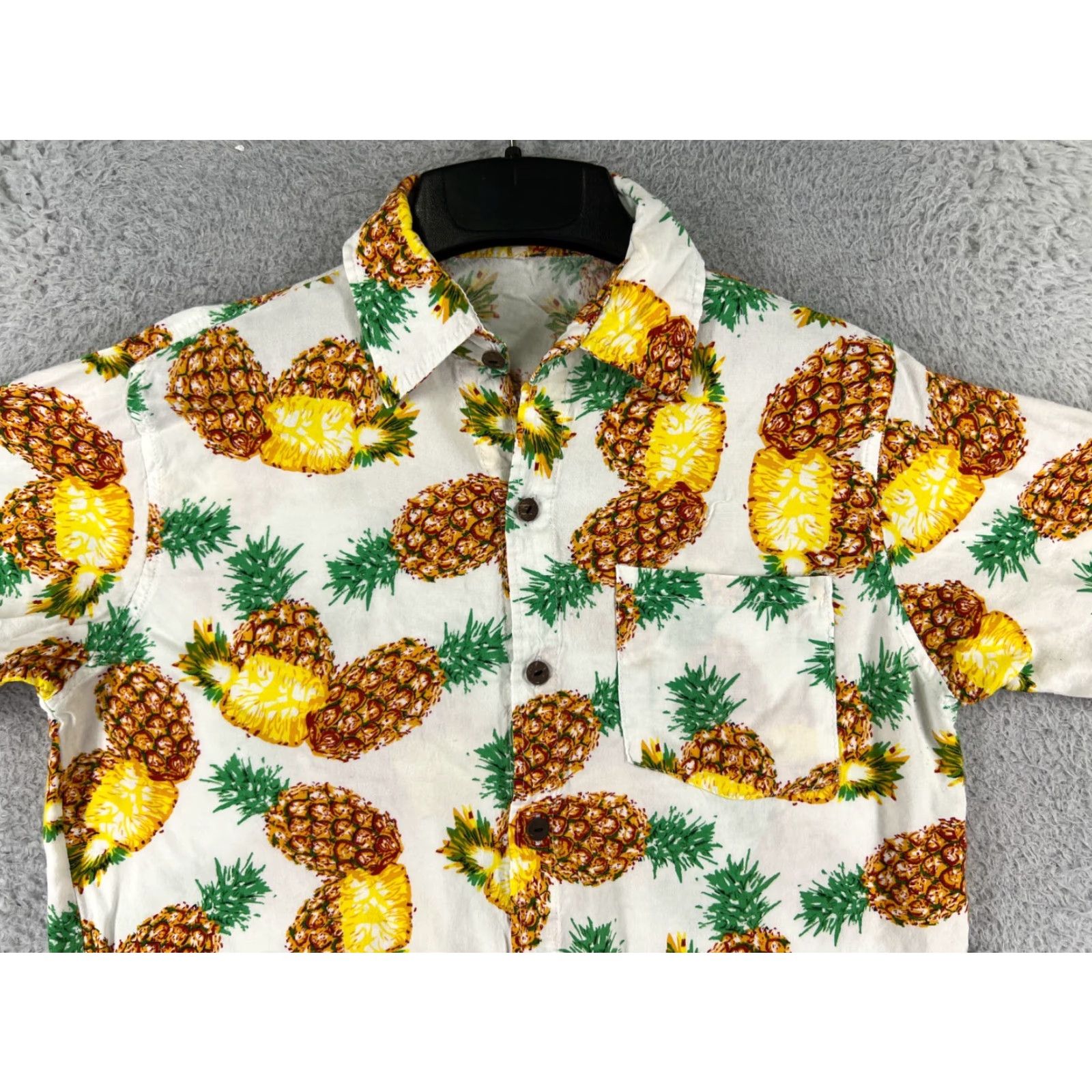 Vintage VINTAGE Hawiian Shirt Mens Small White Pineapple All Over Print Button Up 100% Cotton Size US S / EU 44-46 / 1 - 6 Thumbnail