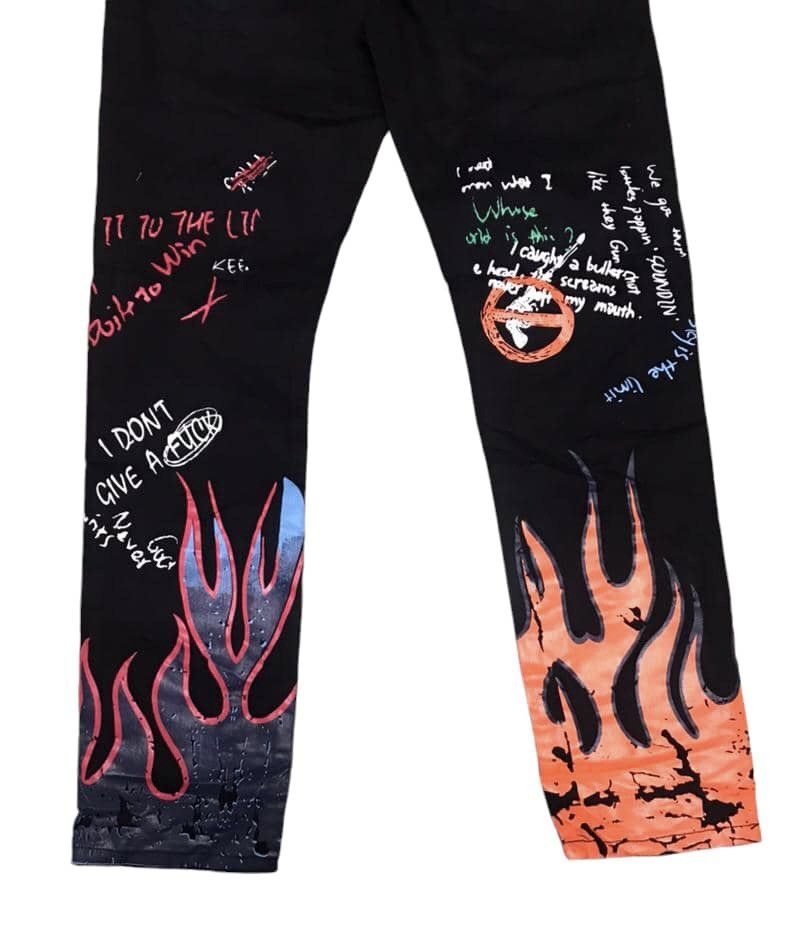 Hysteric Glamour 🔥🔥Japanese Brand Ovp Split Fire Slim Fit Denim Jeans Size US 32 / EU 48 - 5 Thumbnail