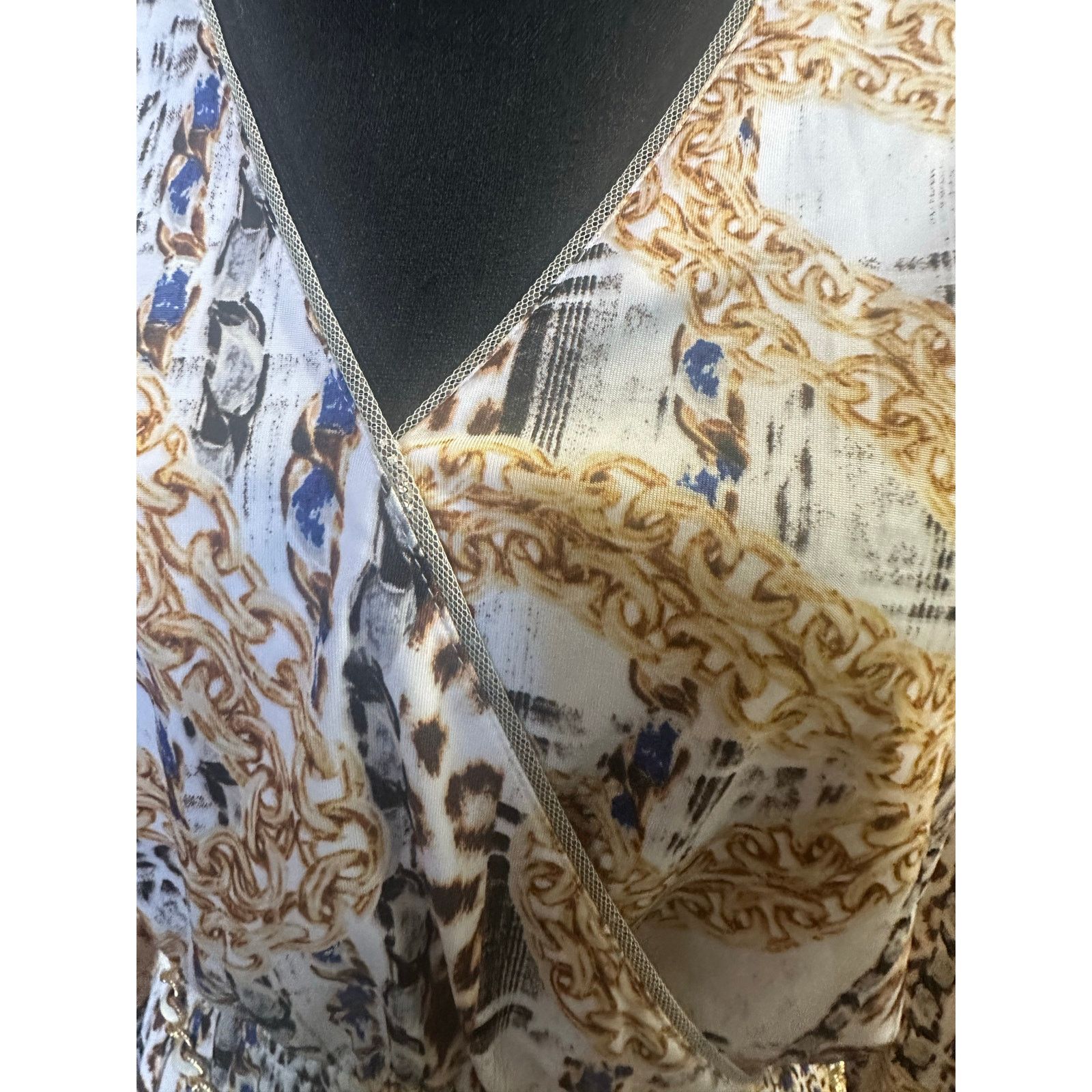 Bebe Bebe Silver and Gold Sequin Wrap Dress Size S / US 4 / IT 40 - 3 Thumbnail