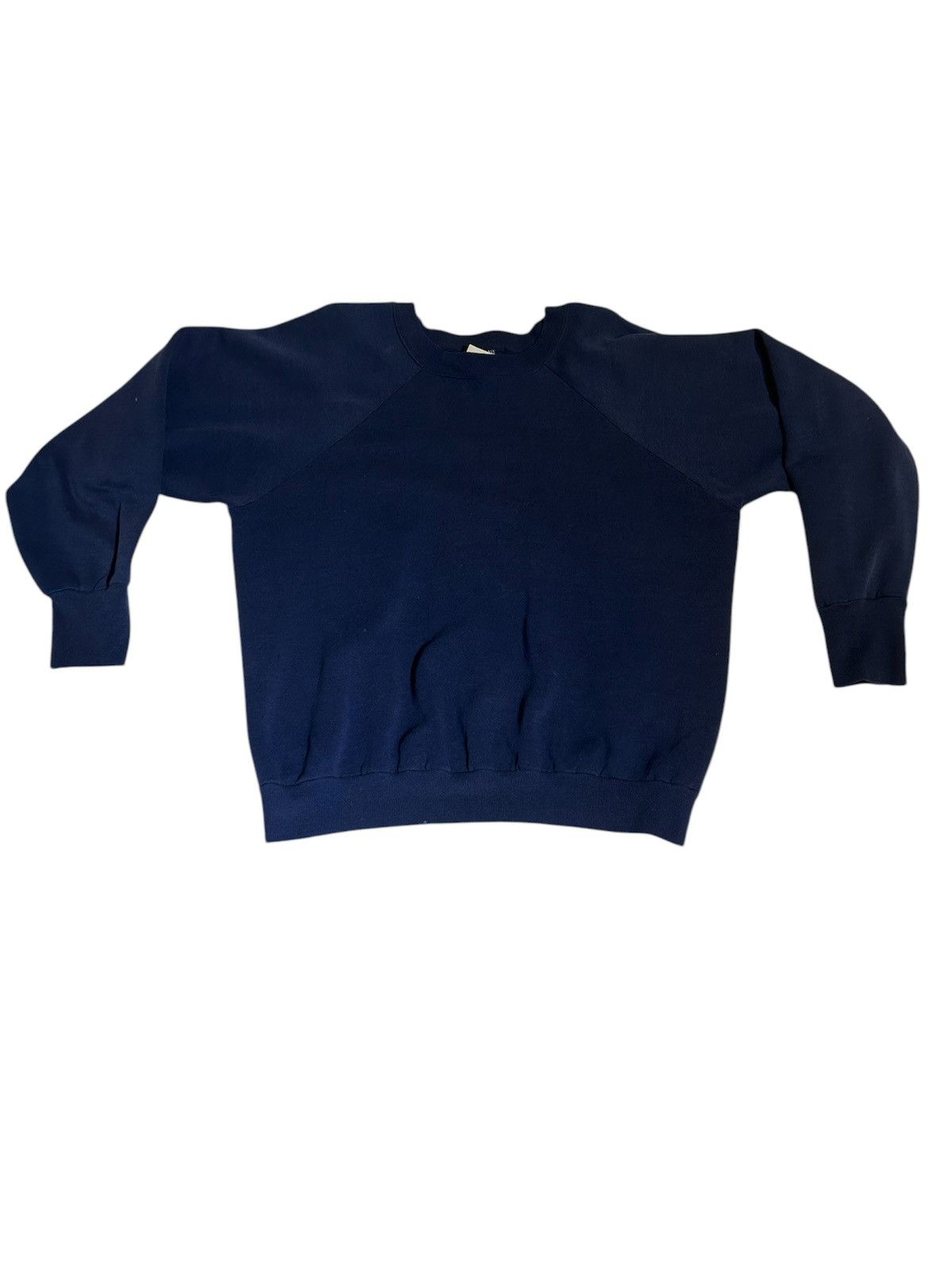 Vintage 80s True Vintage Single Stitch Navy Blue Sweatshirt Size US S / EU 44-46 / 1 - 1 Thumbnail