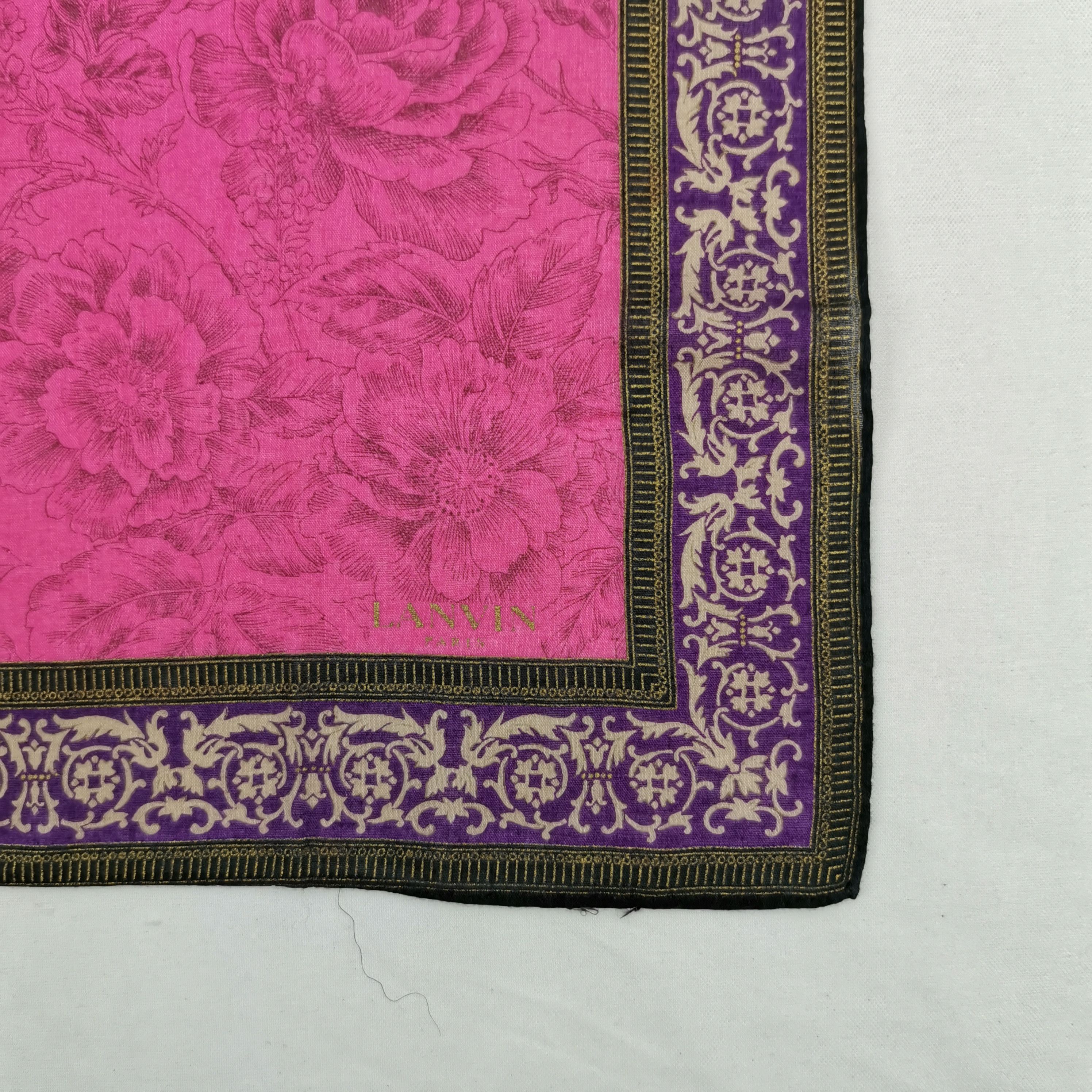 Lanvin Vintage Lanvin Handkerchief Neckerchief Bandana Scarf Size ONE SIZE - 3 Thumbnail