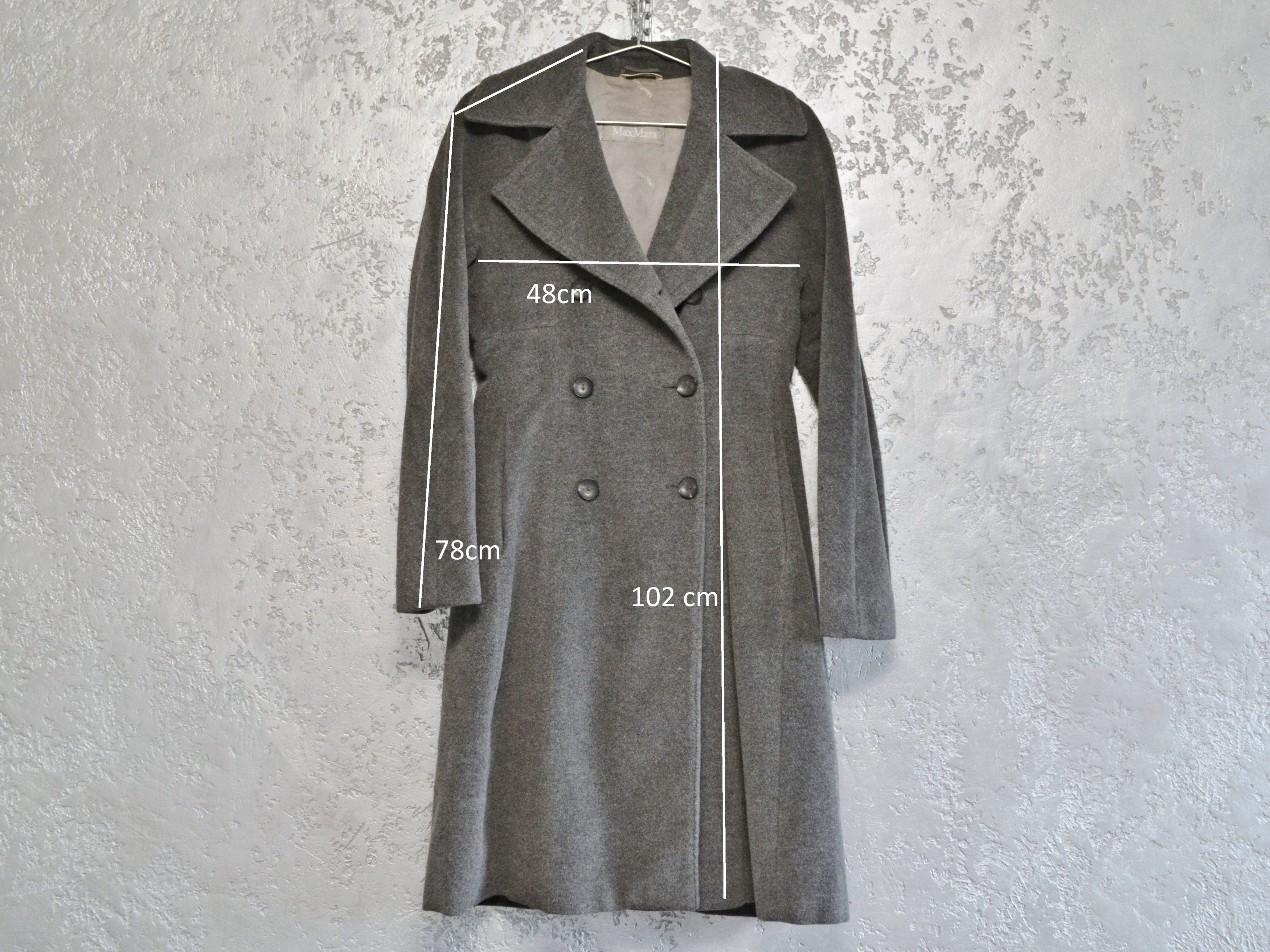 Max Mara Max Mara Women’s Wool Angora Long Coat Gray Size S / US 4 / IT 40 - 2 Thumbnail
