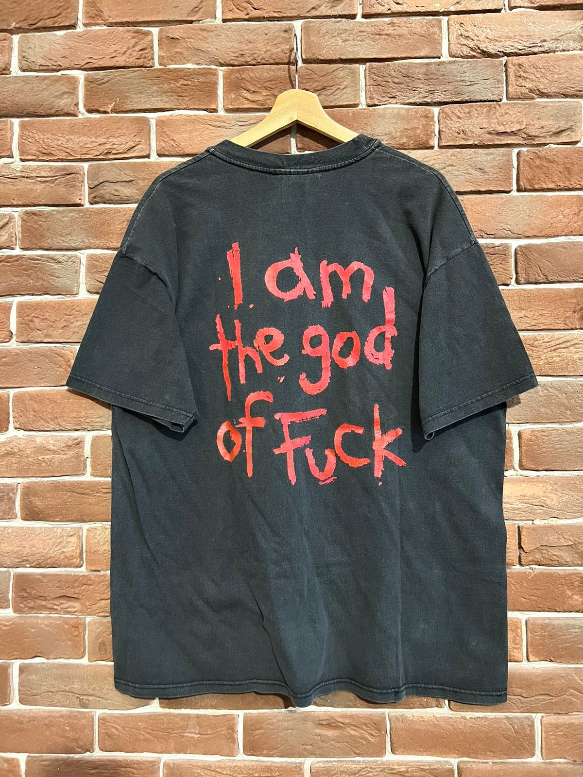 Vintage Rare Marilyn Manson God Of Fuck Vintage 90s Band Tee Grail Size US XL / EU 56 / 4 - 2 Preview