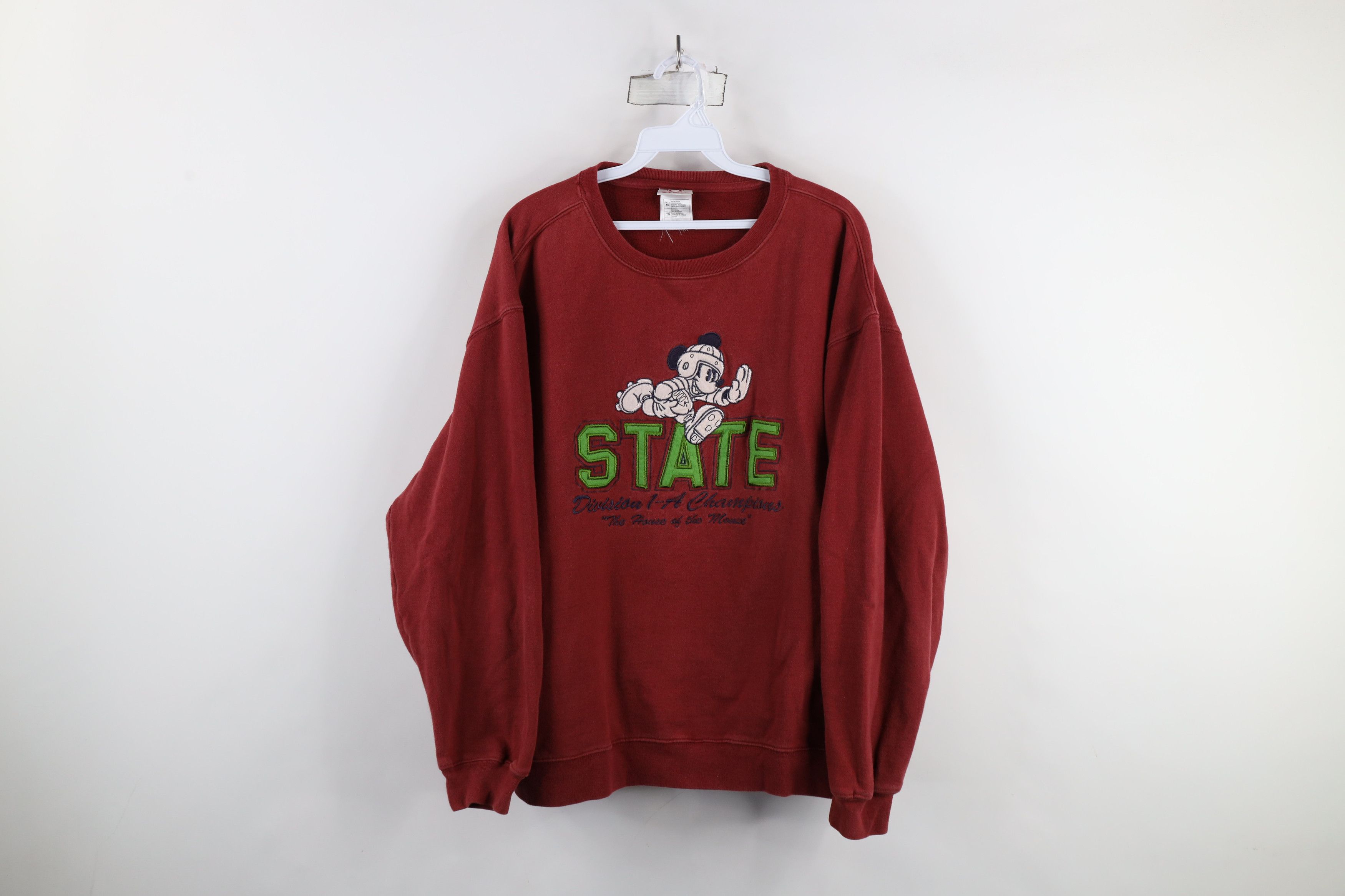 Disney × Vintage Vintage 90s Disney State Mickey Mouse Football Sweatshirt Size US XL / EU 56 / 4 - 1 Thumbnail