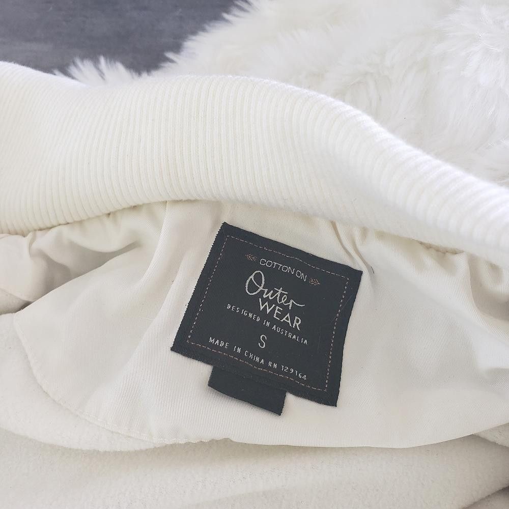Cotton On White Quilted Cotton On Longline Puffer Jacket Size S / US 4 / IT 40 - 3 Thumbnail