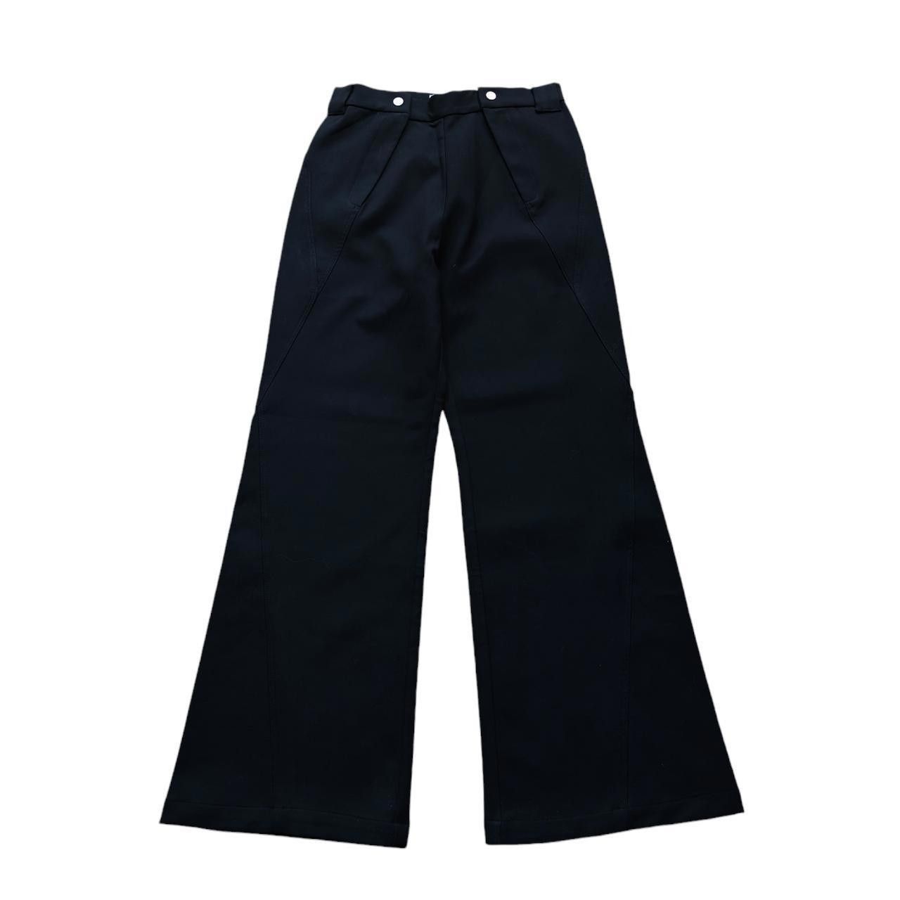 Other 49Percent Black Double Zip Wide Leg Trousers Size 27" / US 4 / IT 40 - 1 Thumbnail
