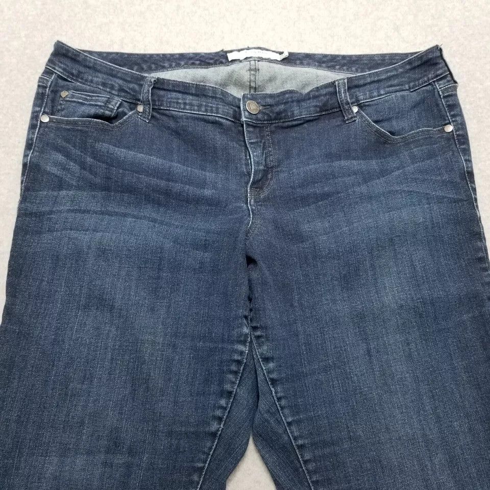 Torrid Torrid Jeans Womens 20 Blue Denim Tapered 40x31 Stretchy Size 42" / US 20 - 14 Thumbnail