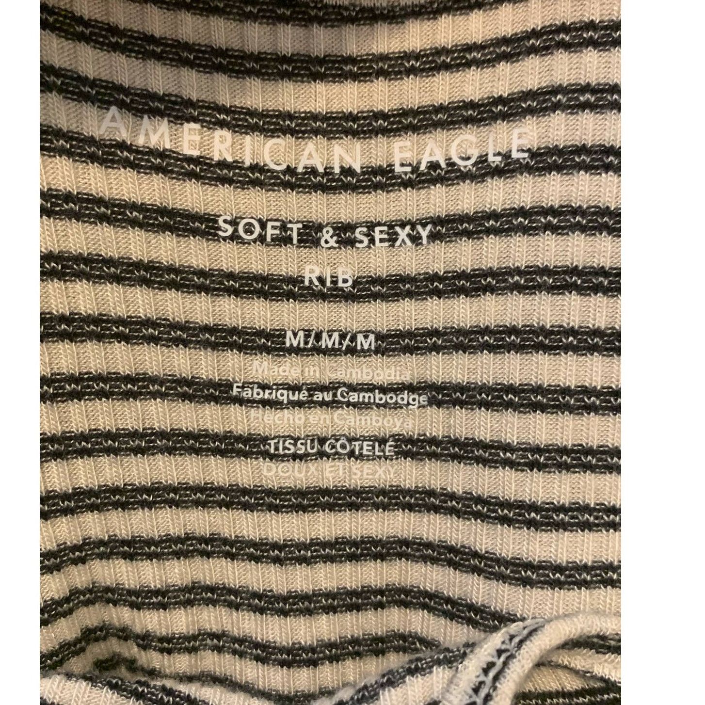 American Eagle Outfitters American Eagle Striped Ruffle Tank Top Cami Size Medium Size M / US 6-8 / IT 42-44 - 3 Thumbnail