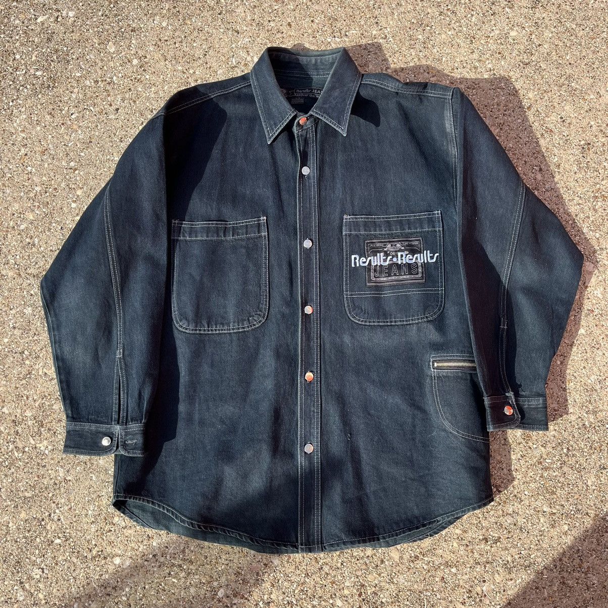 Japanese Brand × Vintage 2000s Y2K Light Denim Jacket with embroidery Size US L / EU 52-54 / 3 - 1 Thumbnail