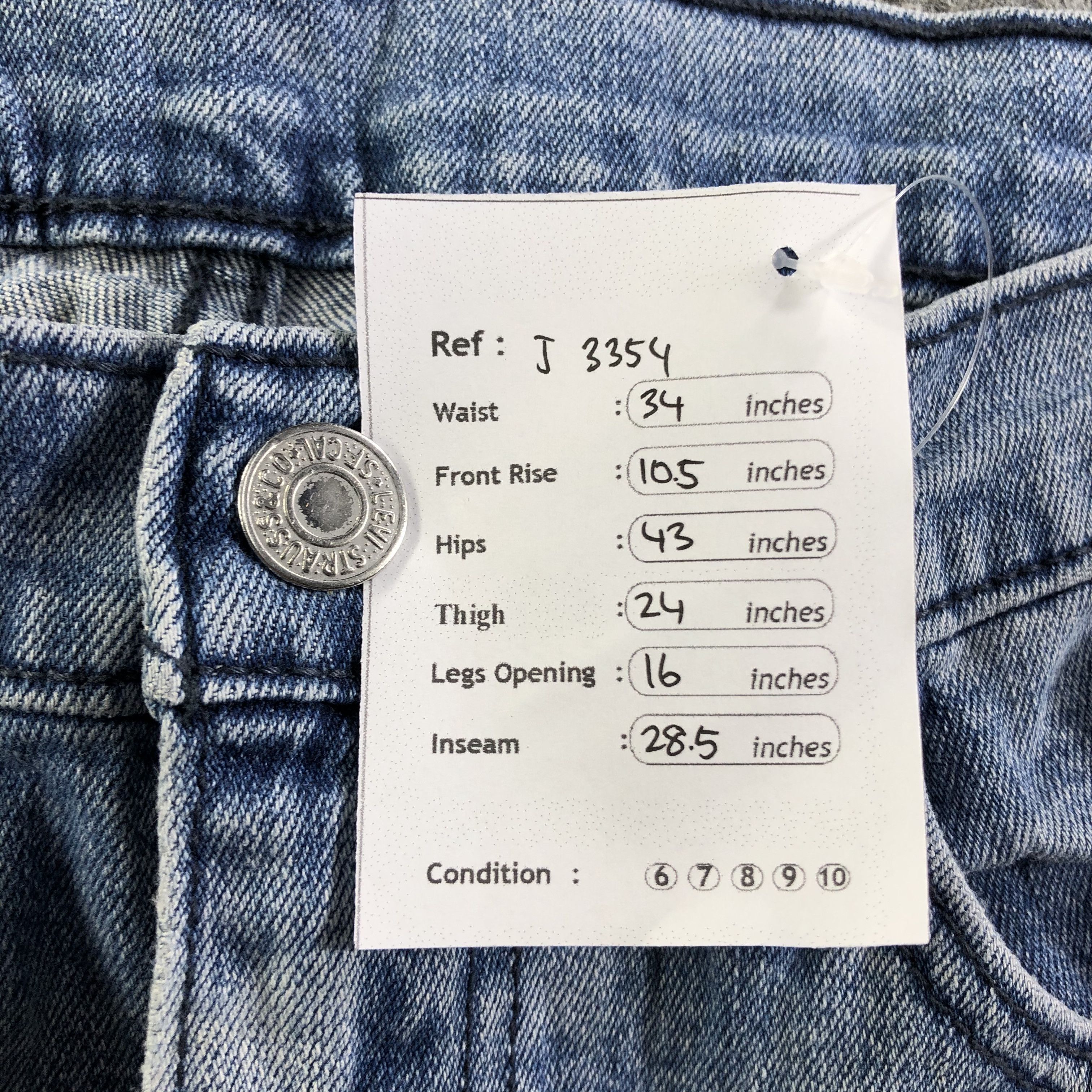 Levi's Vintage Blue Wash Levis 514 Jeans-J3354 Size US 34 / EU 50 - 11 Thumbnail