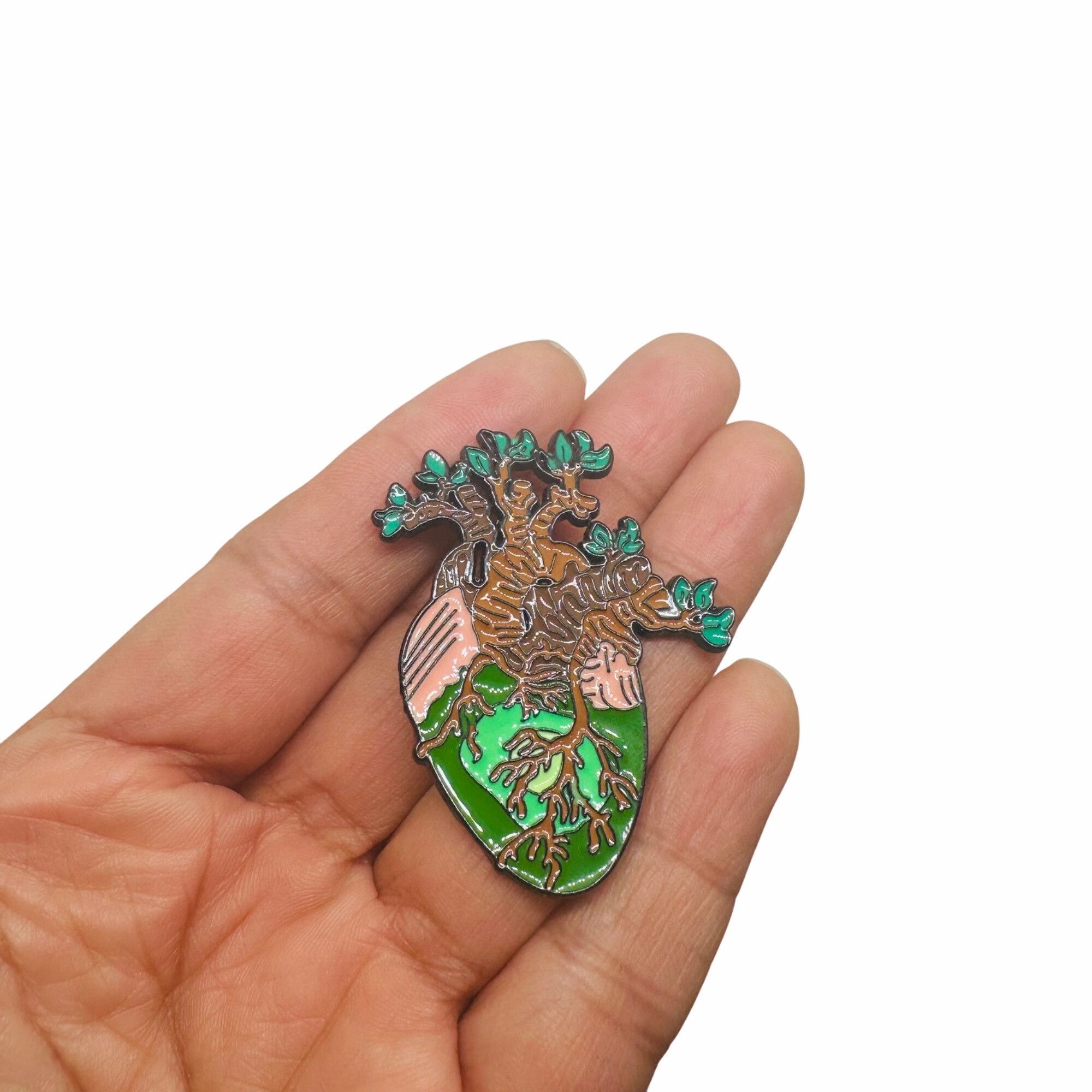 Other 🤩Broch Organ Tree Of Life Heart Shape Enamel Pin Spooky Lar Size ONE SIZE - 2 Thumbnail