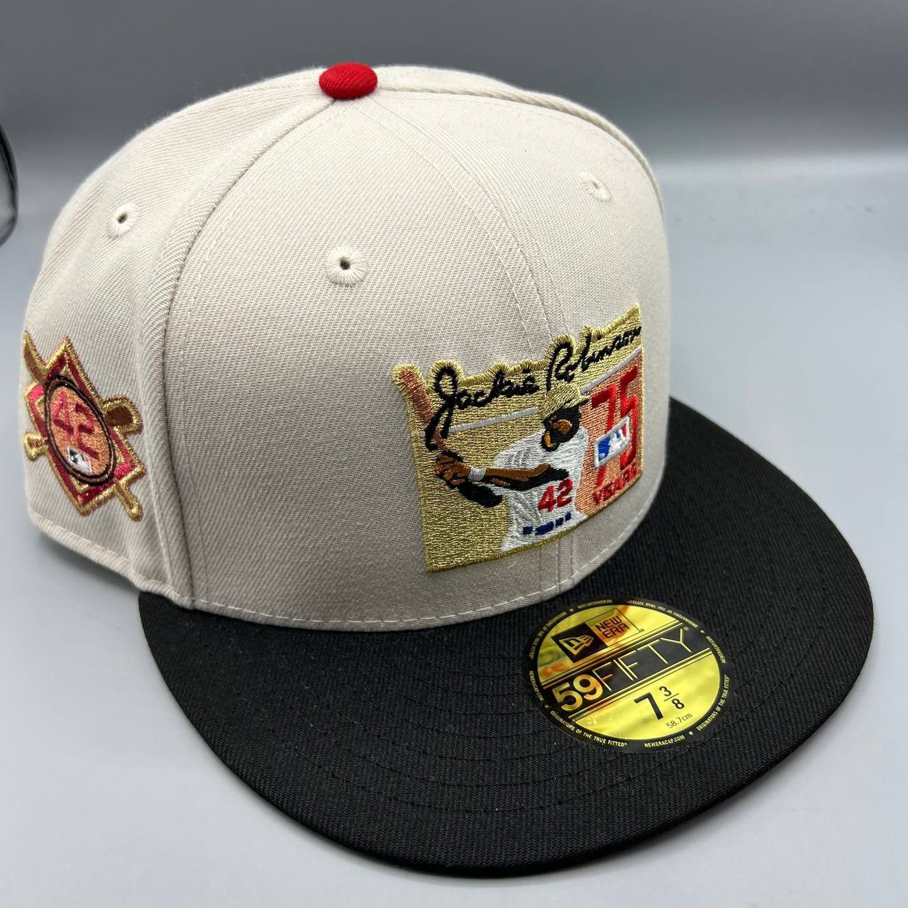 New Era Jackie Robinson #42 Dodgers Hat Men 7 3/8 MLB Fitted Cap Size ONE SIZE - 1 Thumbnail