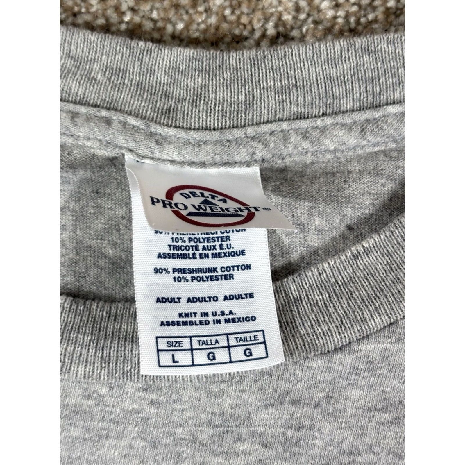 Delta VINTAGE A Christmas Story Shirt Unisex Adults L Gray Crew Neck Short Sleeve Cotton I Cant Put My Arms Down Holiday Funny Mens Womens Girls Boys Size US L / EU 52-54 / 3 - 3 Thumbnail