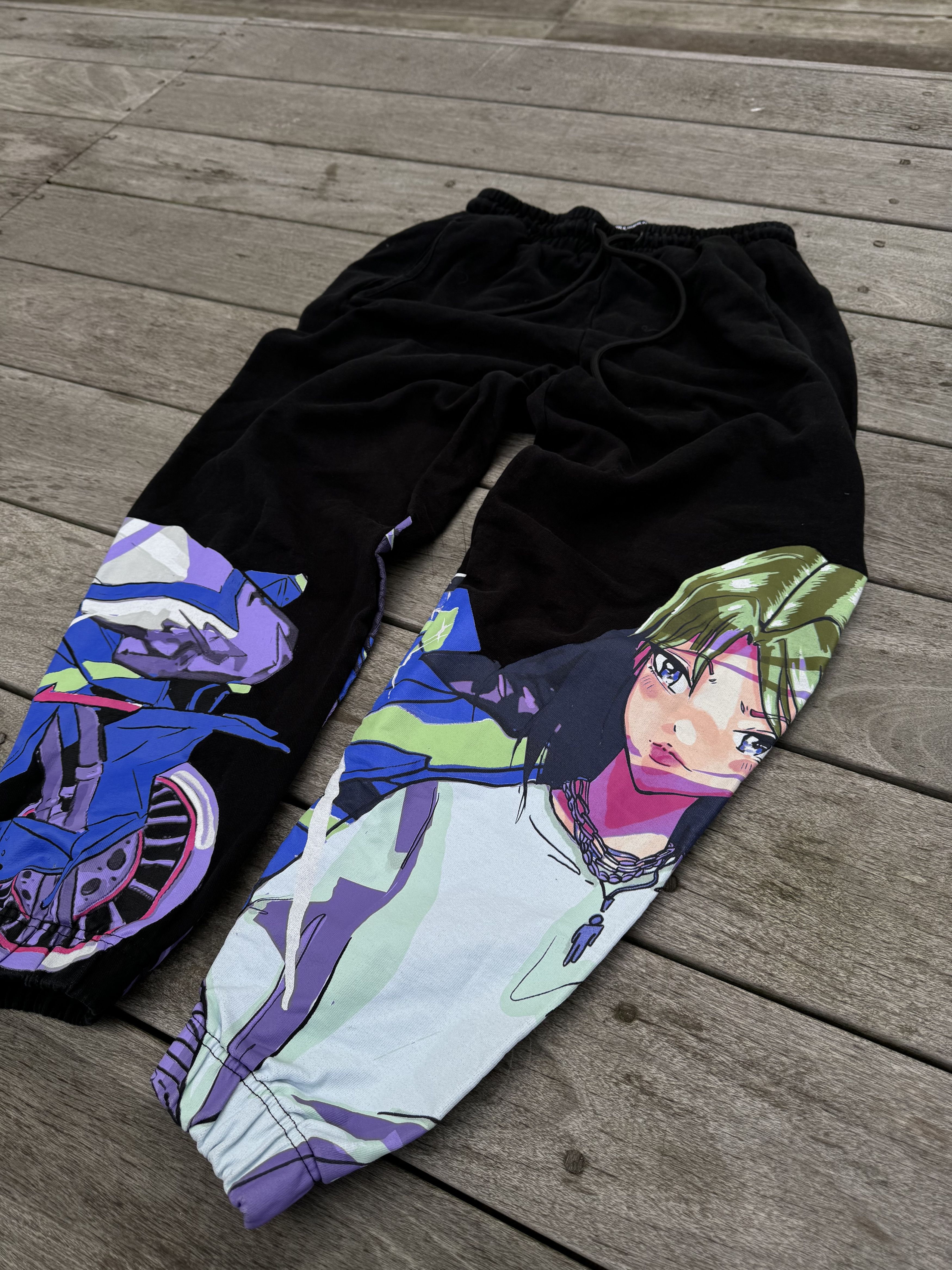 Bershka × Billie Eilish Rare Billie Eilish x Bershka Anime Sweatpants Size 28" / US 6 / IT 42 - 2 Thumbnail
