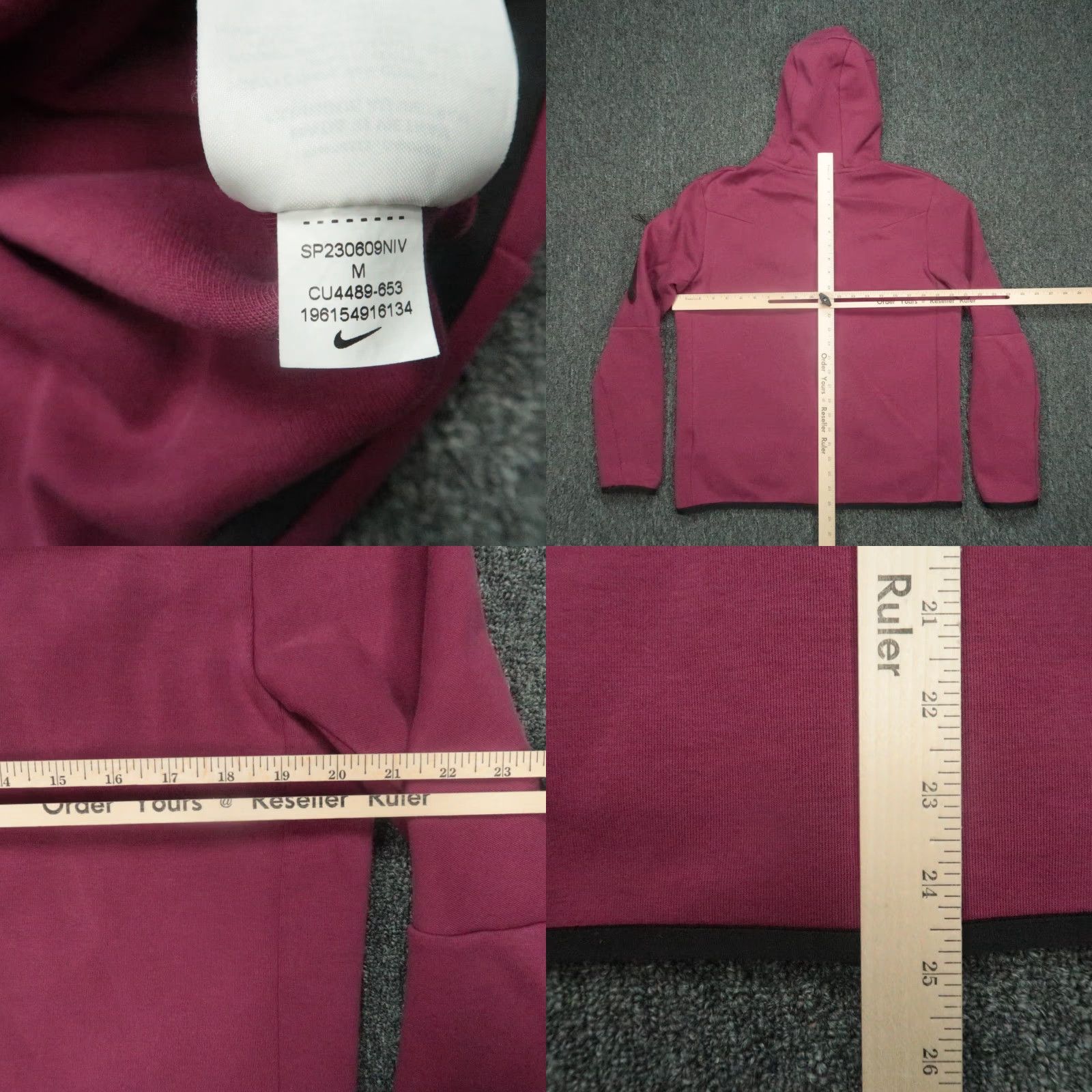Nike Nike Hoodie Men M Rosewood Black Sportswear Full Zip Hooded Pockets Size US M / EU 48-50 / 2 - 8 Thumbnail