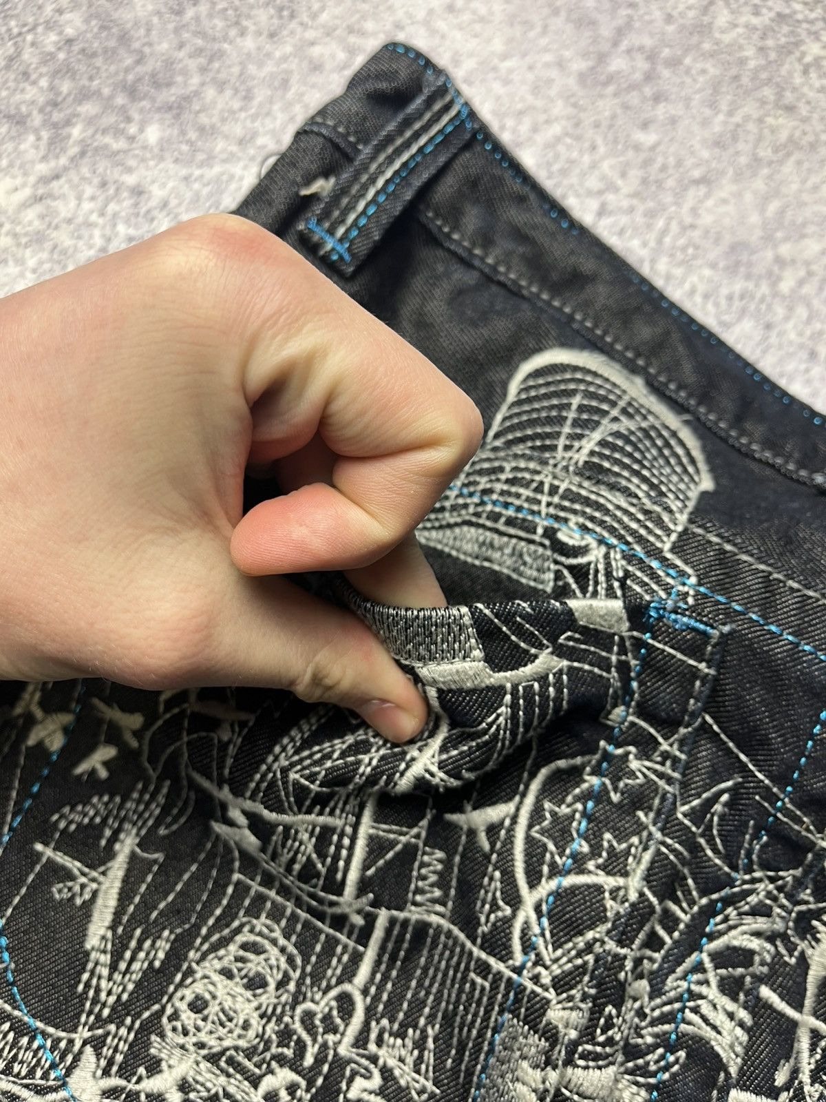 Japanese Brand 0Os VINTAGE Avant Garde Big logo Japanese Baggy Pants Y2K Size US 33 - 12 Thumbnail