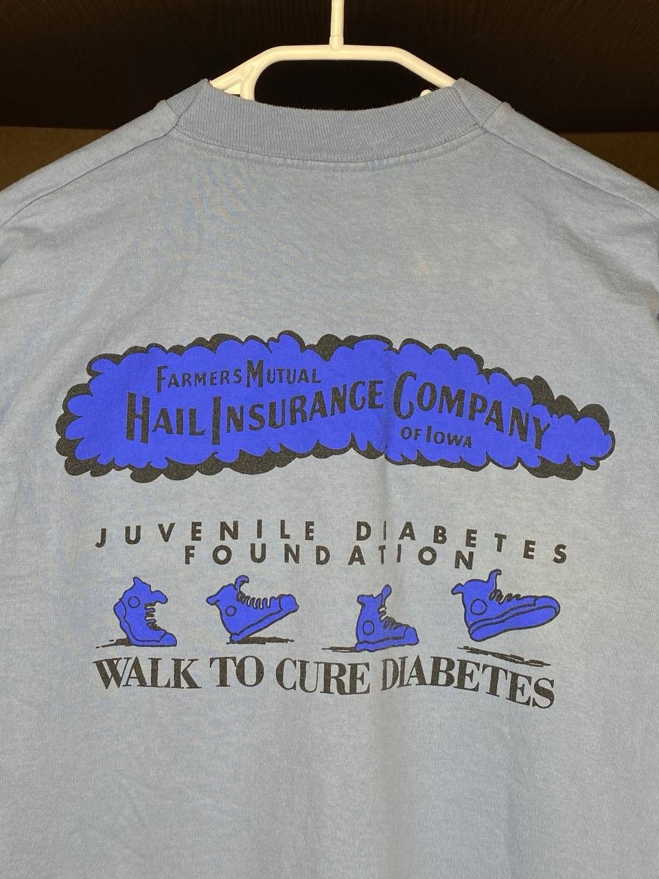 Fruit Of The Loom × Vintage Vintage Walk To Cure Diabetes 90s Graphic Fotl Tee Size US XL / EU 56 / 4 - 9 Thumbnail