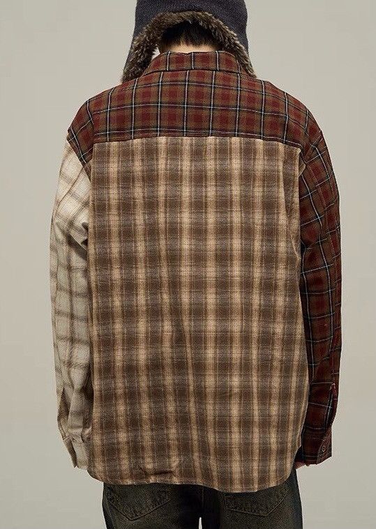 Japanese Brand × Vintage Retro fashion patchwork plaid button up shirt Size US XXL / EU 58 / 5 - 5 Thumbnail