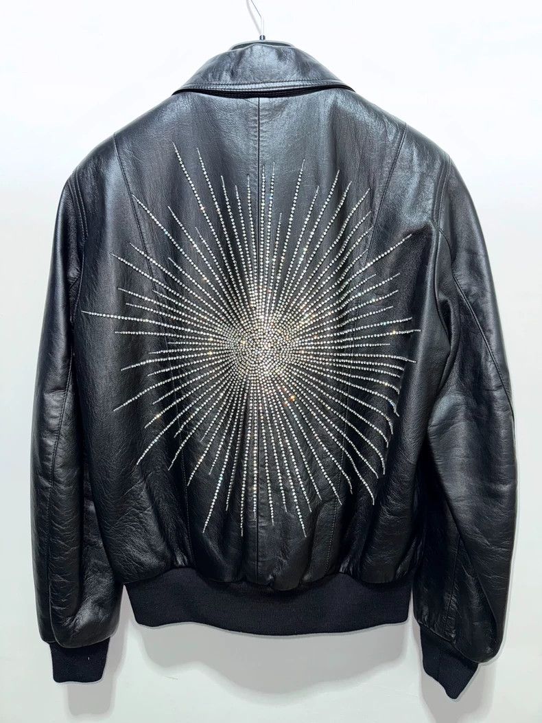 Yves Saint Laurent saint laurent 16 Gamma Ray Rhinestone Big Bang Leather Jack Size US M / EU 48-50 / 2 - 1 Thumbnail
